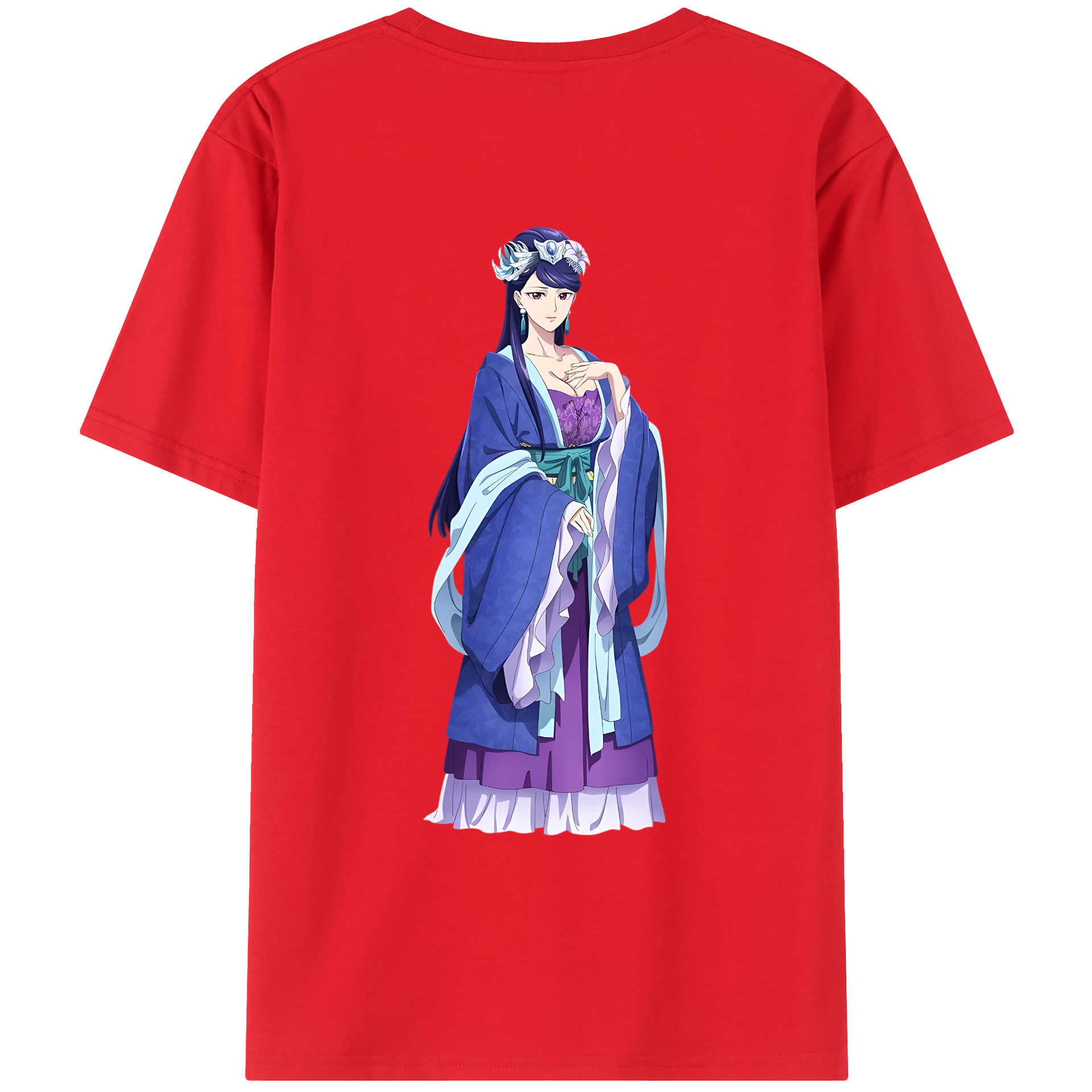 （画像用） 薬屋のひとりごと The Apothecary Diaries 綿100％ メンズ半袖Tシャツ（バックプリント） 通気性