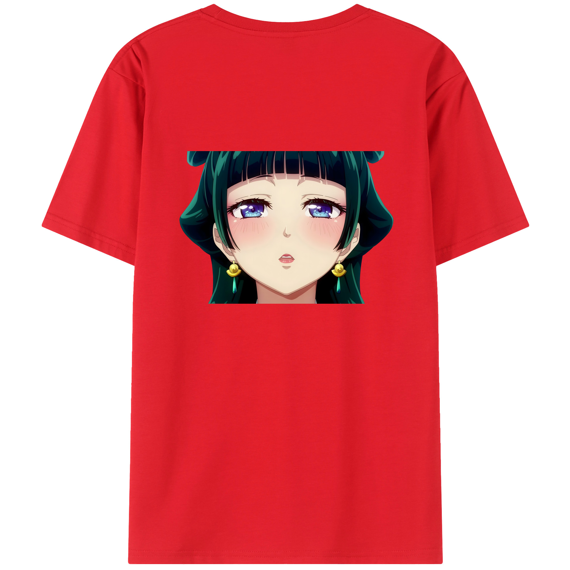 （画像用） 薬屋のひとりごと The Apothecary Diaries 綿100％ メンズ半袖Tシャツ（バックプリント） 通気性