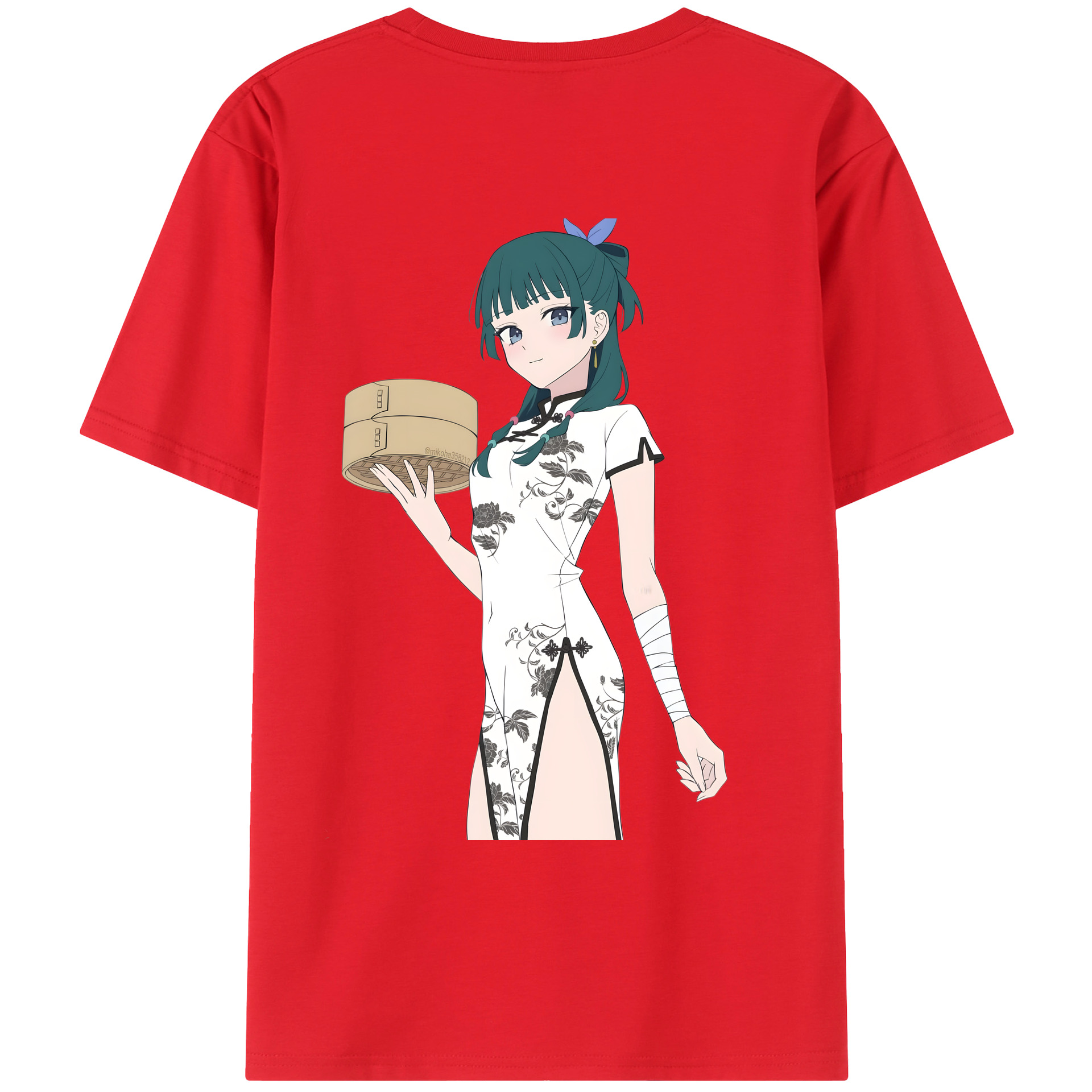 （画像用） 薬屋のひとりごと The Apothecary Diaries 綿100％ メンズ半袖Tシャツ（バックプリント） 通気性