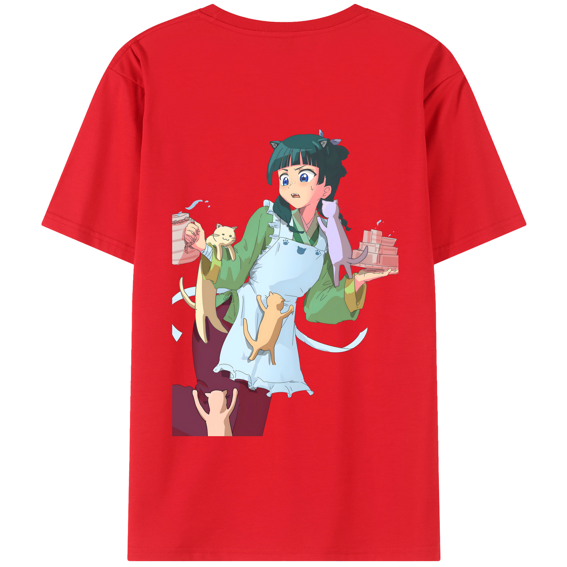 （画像用） 薬屋のひとりごと The Apothecary Diaries 綿100％ メンズ半袖Tシャツ（バックプリント） 通気性