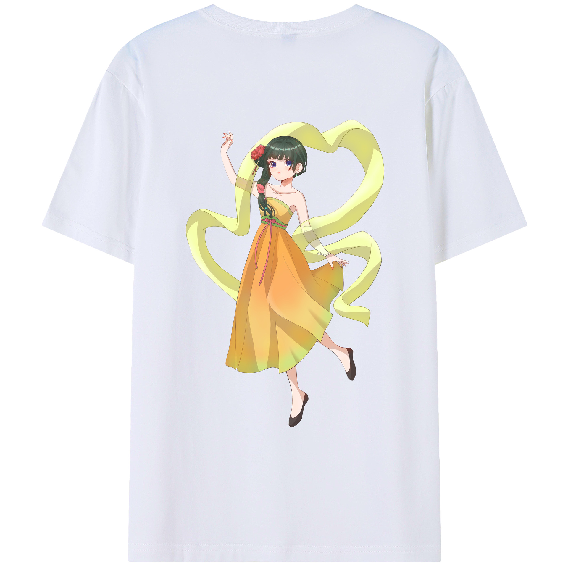 （画像用） 薬屋のひとりごと The Apothecary Diaries 綿100％ メンズ半袖Tシャツ（バックプリント） 通気性