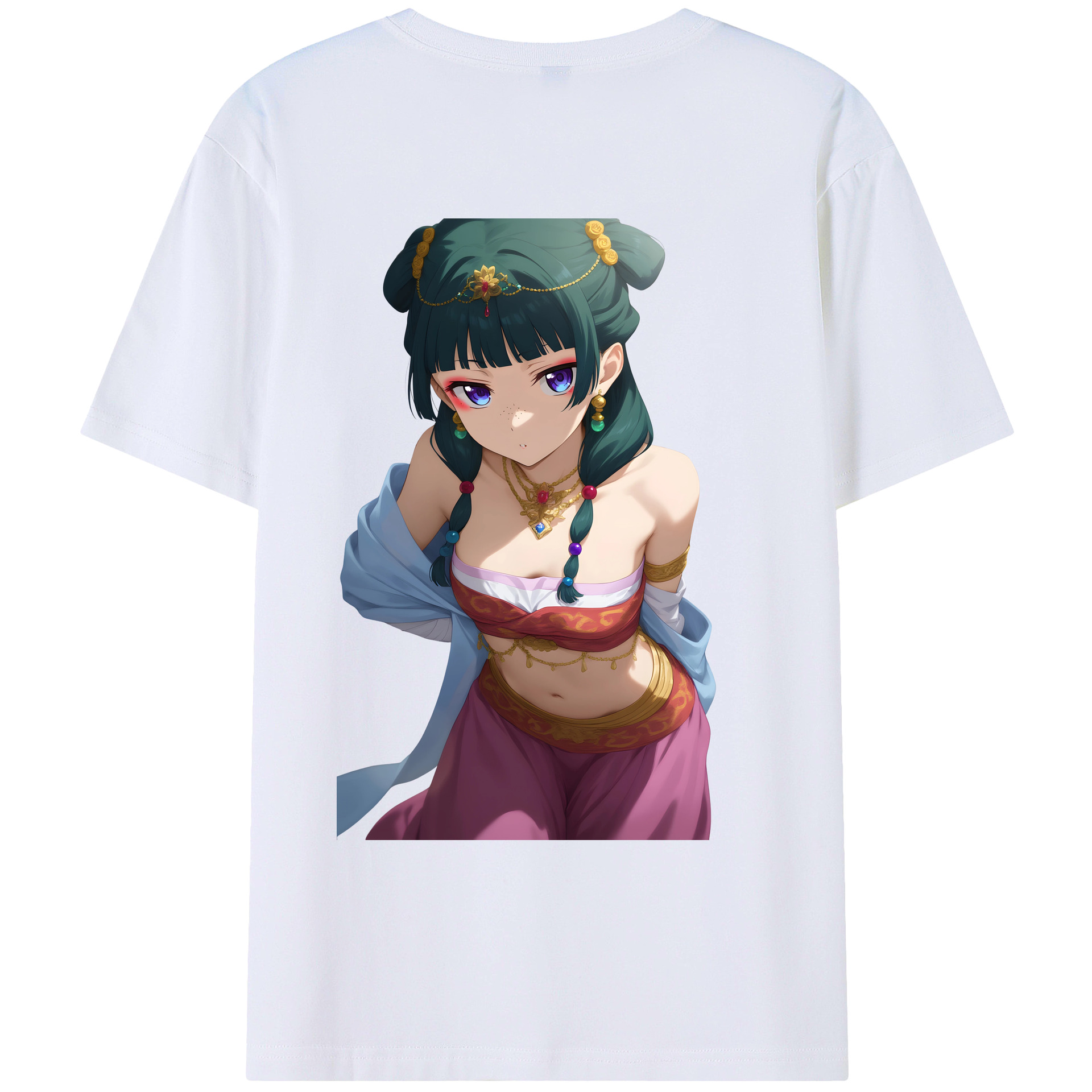 （画像用） 薬屋のひとりごと The Apothecary Diaries 綿100％ メンズ半袖Tシャツ（バックプリント） 通気性