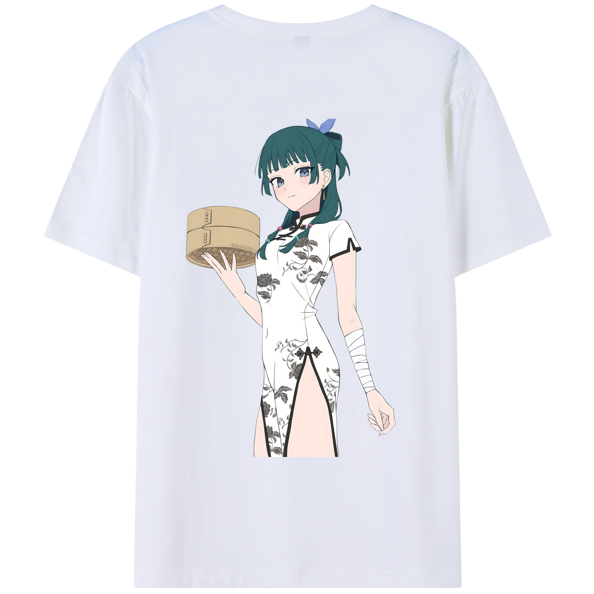 （画像用） 薬屋のひとりごと The Apothecary Diaries 綿100％ メンズ半袖Tシャツ（バックプリント） 通気性