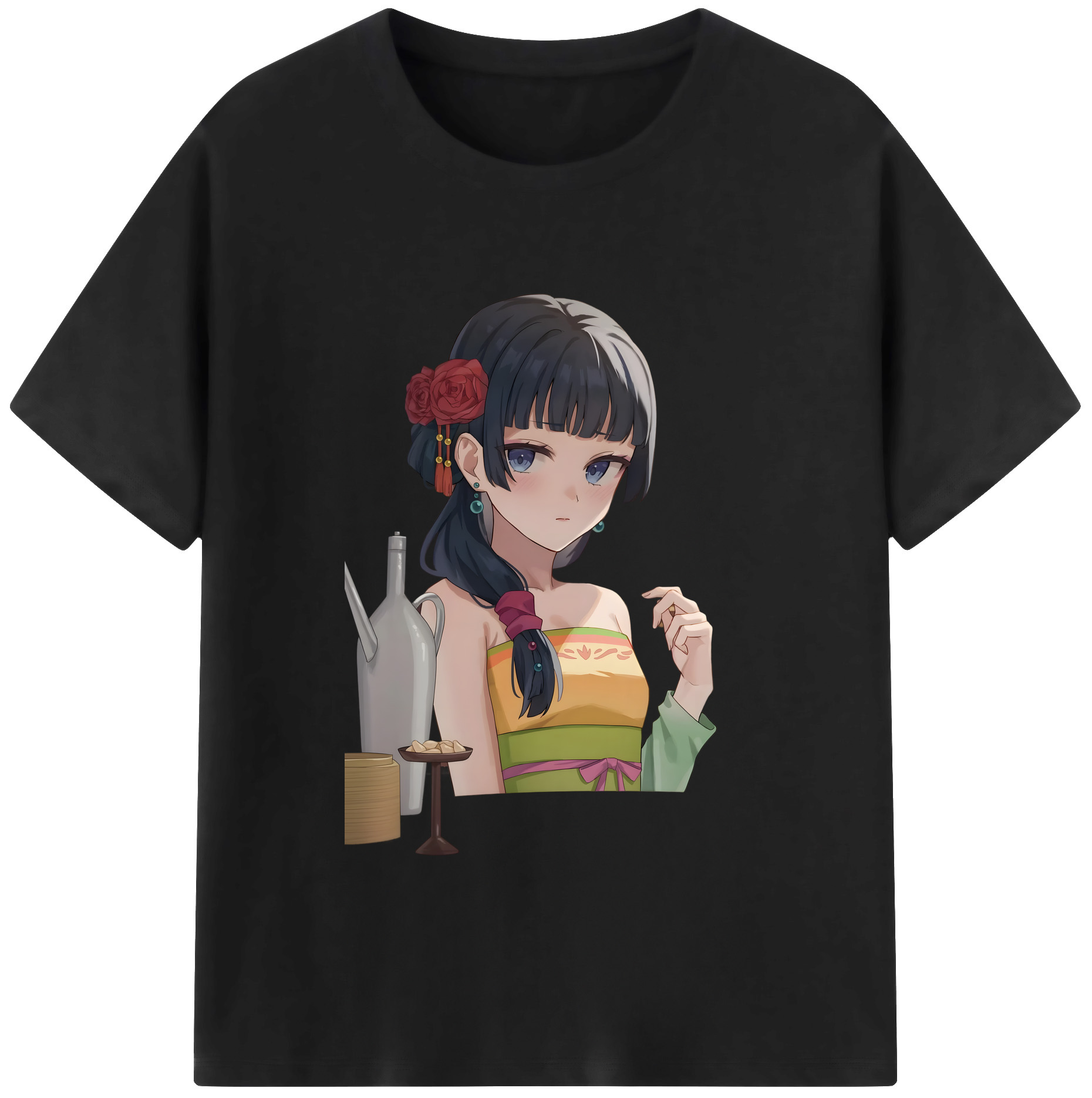 （画像用） 薬屋のひとりごと The Apothecary Diaries レディースカジュアルプリントTシャツ（綿100％）