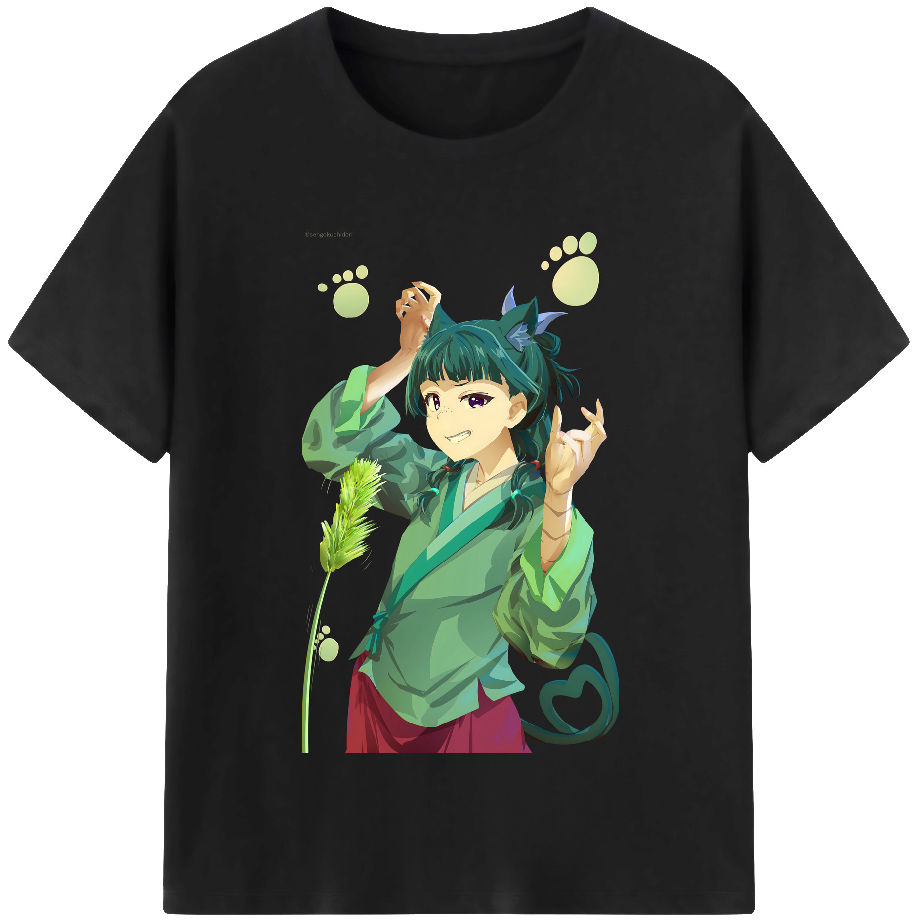 （画像用） 薬屋のひとりごと The Apothecary Diaries レディースカジュアルプリントTシャツ（綿100％）