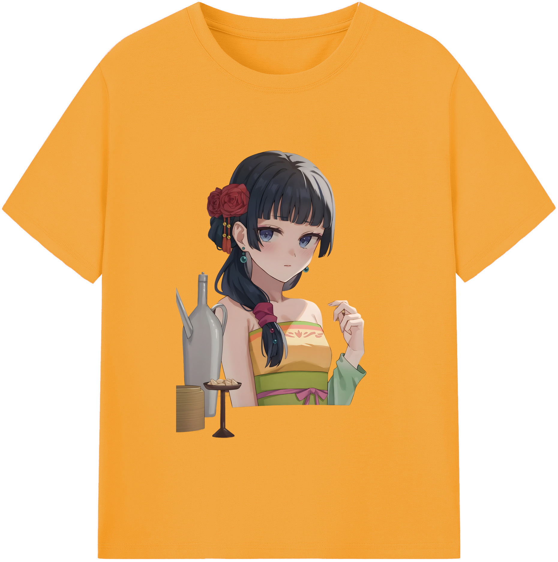 （画像用） 薬屋のひとりごと The Apothecary Diaries レディースカジュアルプリントTシャツ（綿100％）
