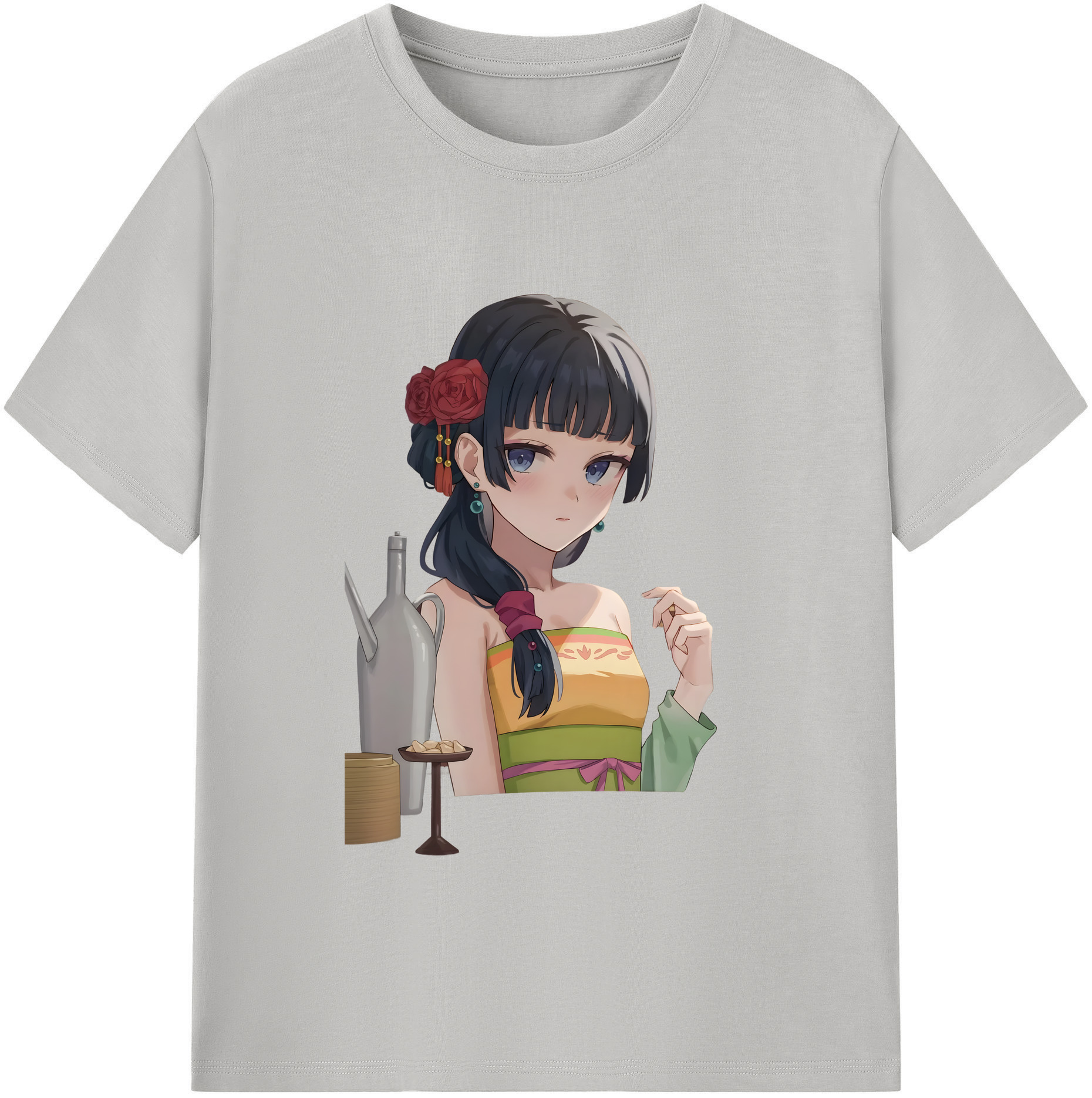 （画像用） 薬屋のひとりごと The Apothecary Diaries レディースカジュアルプリントTシャツ（綿100％）