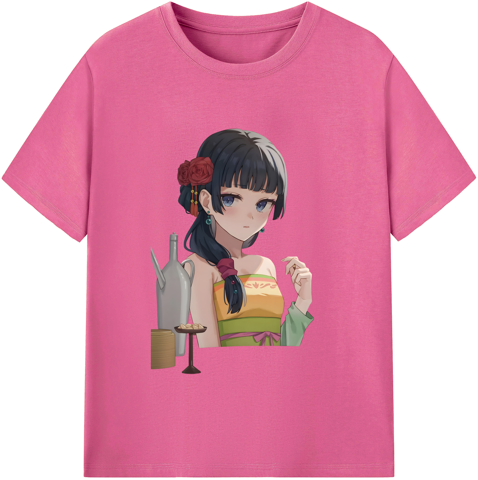 （画像用） 薬屋のひとりごと The Apothecary Diaries レディースカジュアルプリントTシャツ（綿100％）
