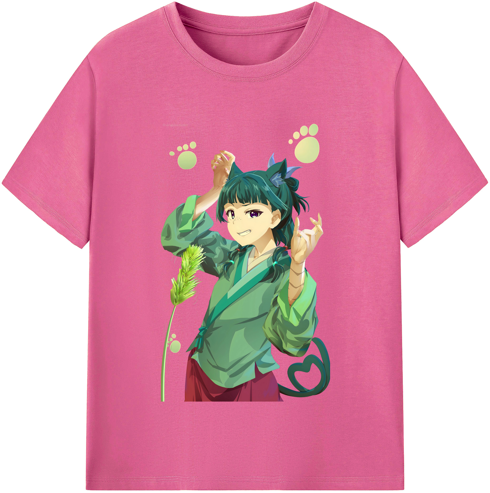 （画像用） 薬屋のひとりごと The Apothecary Diaries レディースカジュアルプリントTシャツ（綿100％）