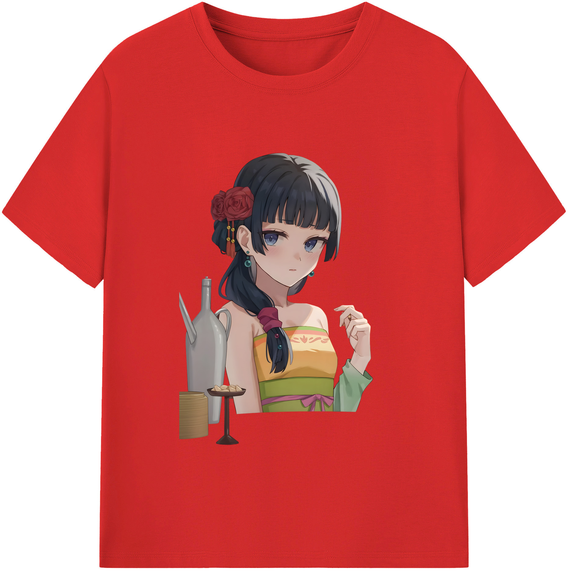 （画像用） 薬屋のひとりごと The Apothecary Diaries レディースカジュアルプリントTシャツ（綿100％）