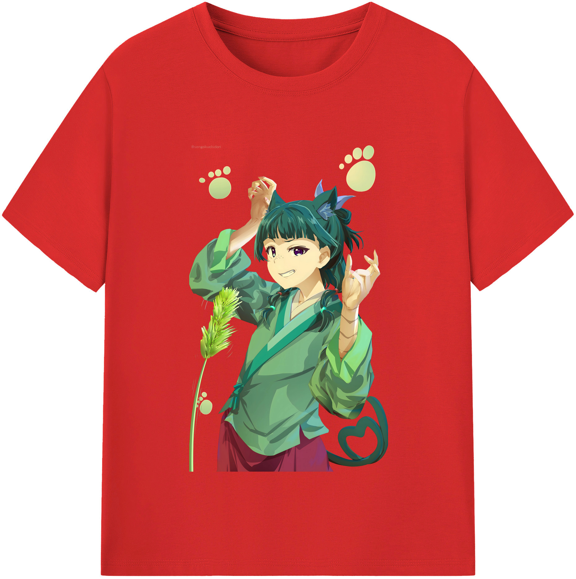 （画像用） 薬屋のひとりごと The Apothecary Diaries レディースカジュアルプリントTシャツ（綿100％）