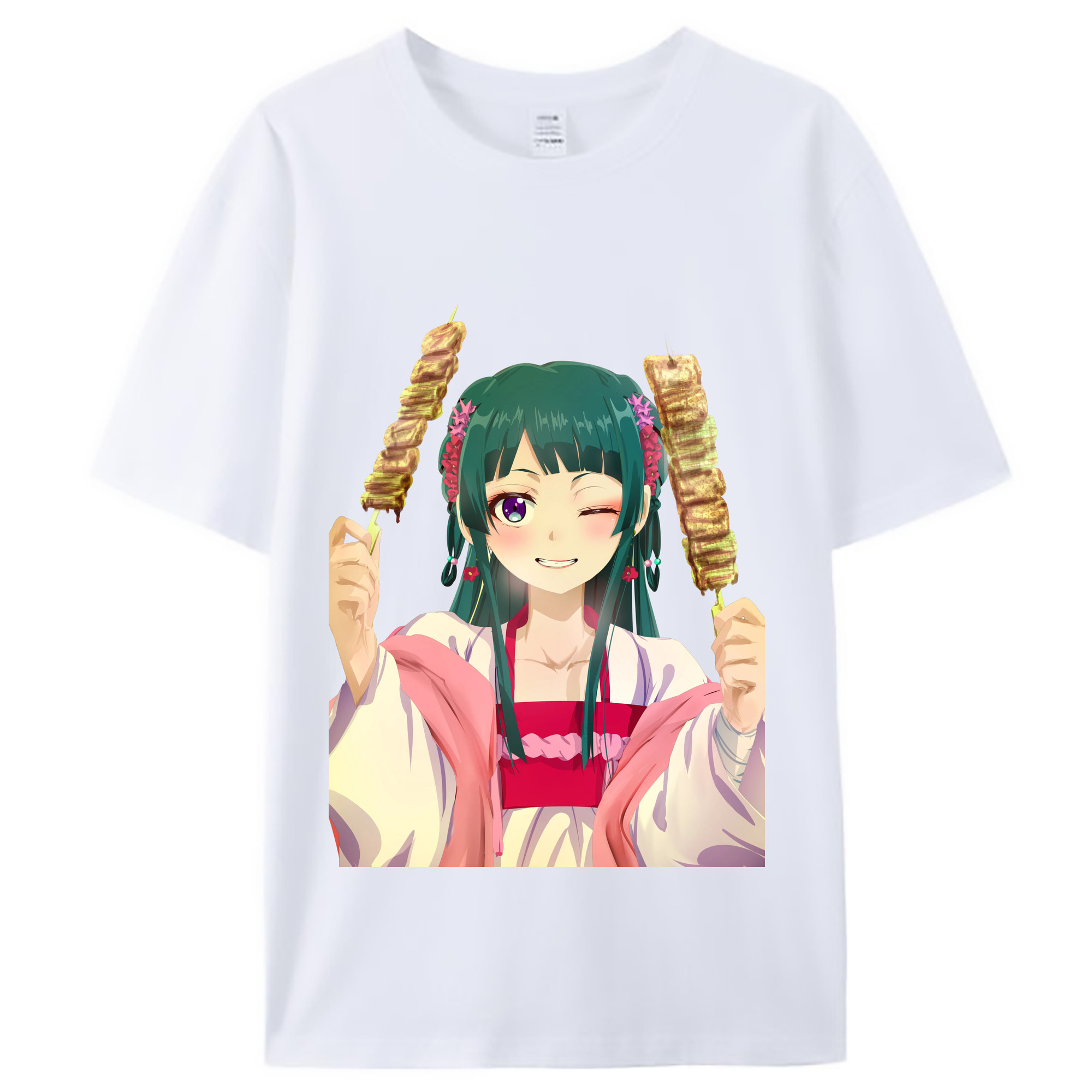 （画像用） 薬屋のひとりごと The Apothecary Diaries レディースカジュアルプリントTシャツ（綿100％）