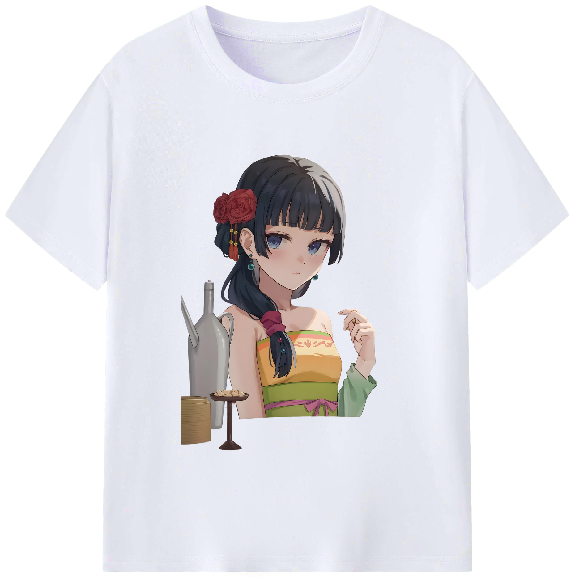 （画像用） 薬屋のひとりごと The Apothecary Diaries レディースカジュアルプリントTシャツ（綿100％）