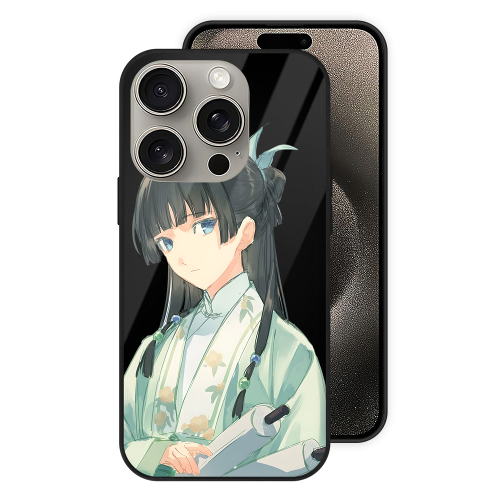 薬屋のひとりごと The Apothecary Diaries 【iPhone15Pro対応】スマホケース 耐衝撃＆黄変防止 背面ガラス