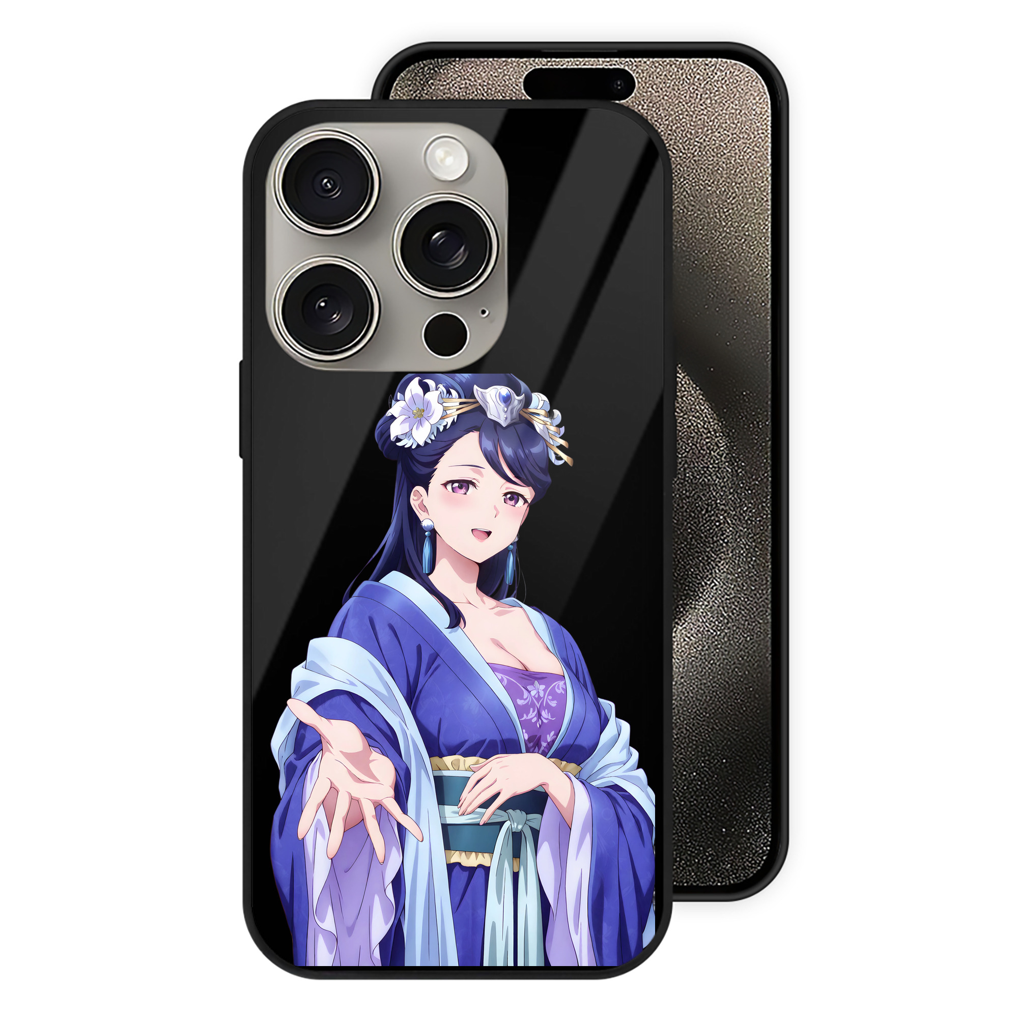 薬屋のひとりごと The Apothecary Diaries 【iPhone15Pro対応】スマホケース 耐衝撃＆黄変防止 背面ガラス