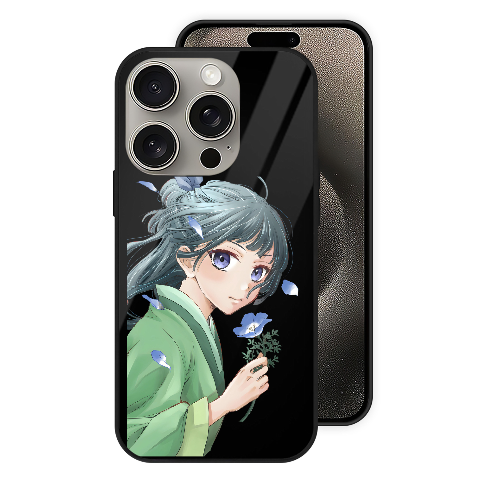 薬屋のひとりごと The Apothecary Diaries 【iPhone15Pro対応】スマホケース 耐衝撃＆黄変防止 背面ガラス