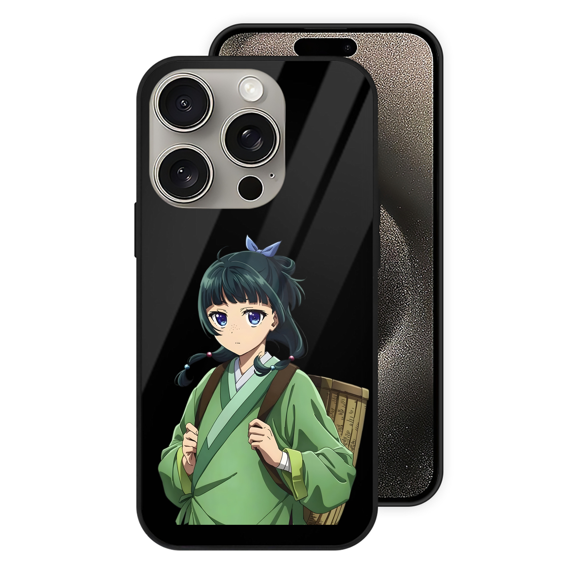 薬屋のひとりごと The Apothecary Diaries 【iPhone15Pro対応】スマホケース 耐衝撃＆黄変防止 背面ガラス
