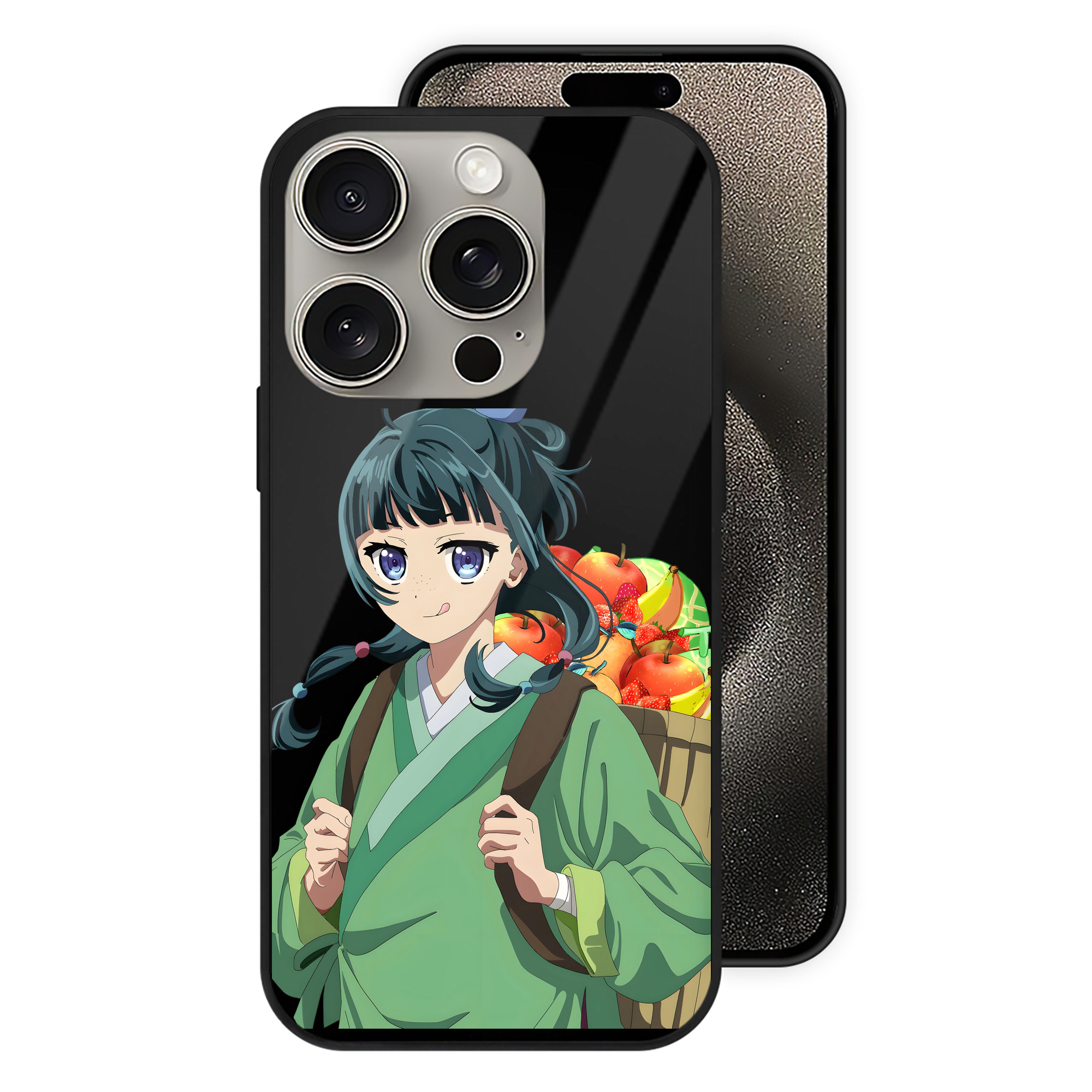 薬屋のひとりごと The Apothecary Diaries 【iPhone15Pro対応】スマホケース 耐衝撃＆黄変防止 背面ガラス