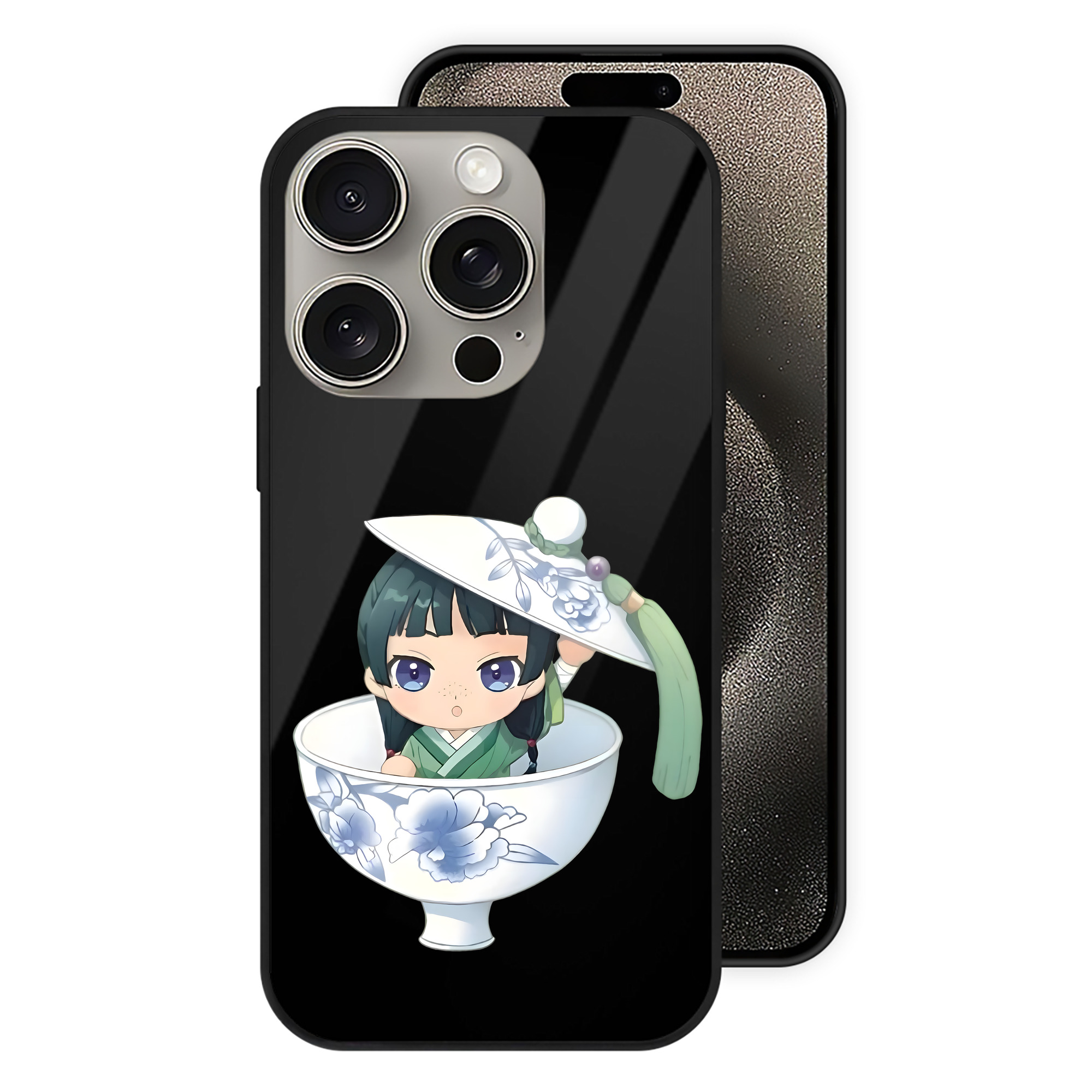 薬屋のひとりごと The Apothecary Diaries 【iPhone15Pro対応】スマホケース 耐衝撃＆黄変防止 背面ガラス