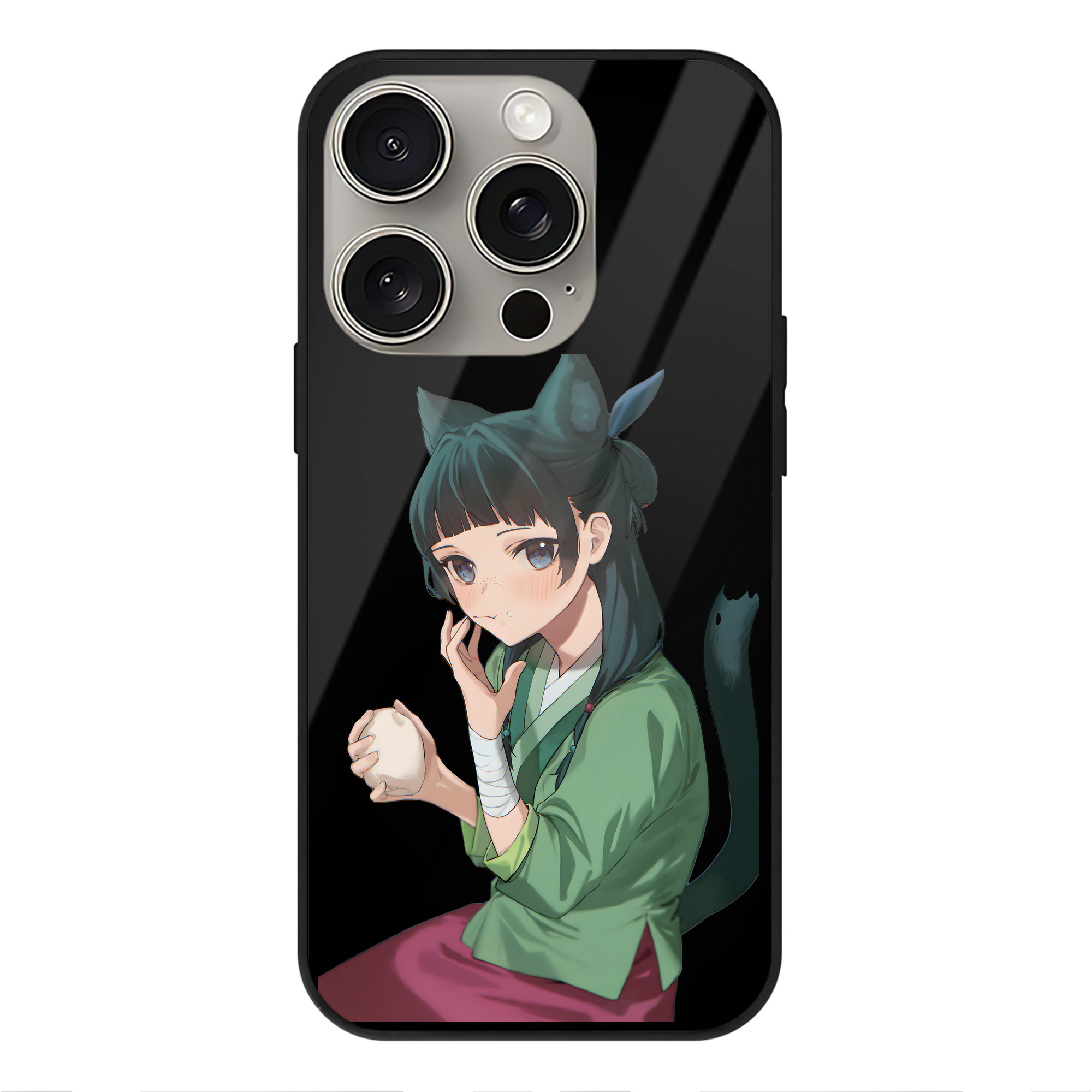薬屋のひとりごと The Apothecary Diaries 【iPhone15Pro対応】スマホケース 耐衝撃＆黄変防止 背面ガラス