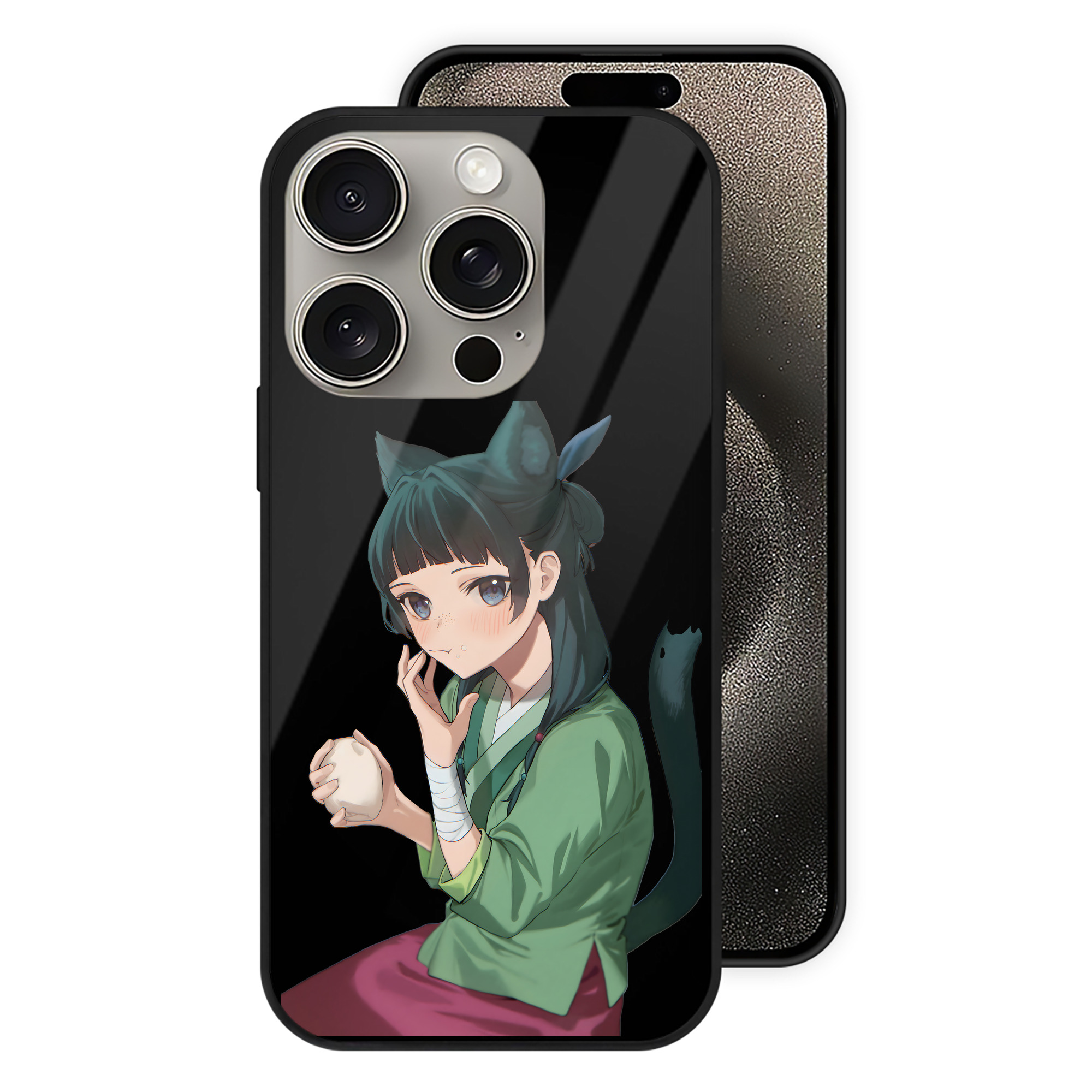 薬屋のひとりごと The Apothecary Diaries 【iPhone15Pro対応】スマホケース 耐衝撃＆黄変防止 背面ガラス