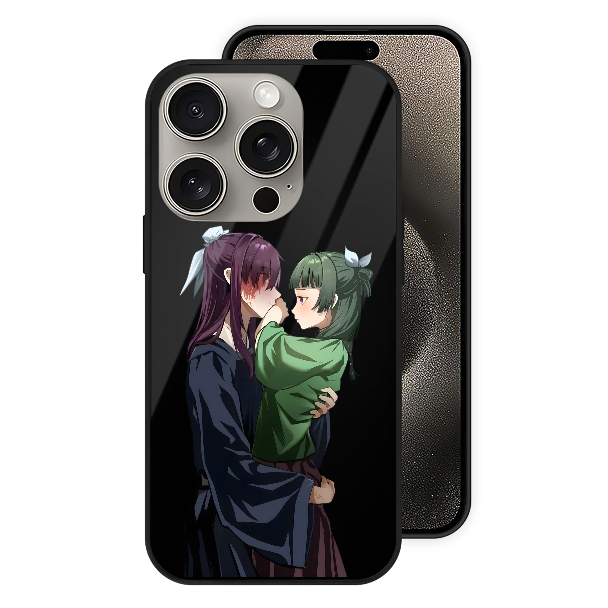 薬屋のひとりごと The Apothecary Diaries 【iPhone15Pro対応】スマホケース 耐衝撃＆黄変防止 背面ガラス