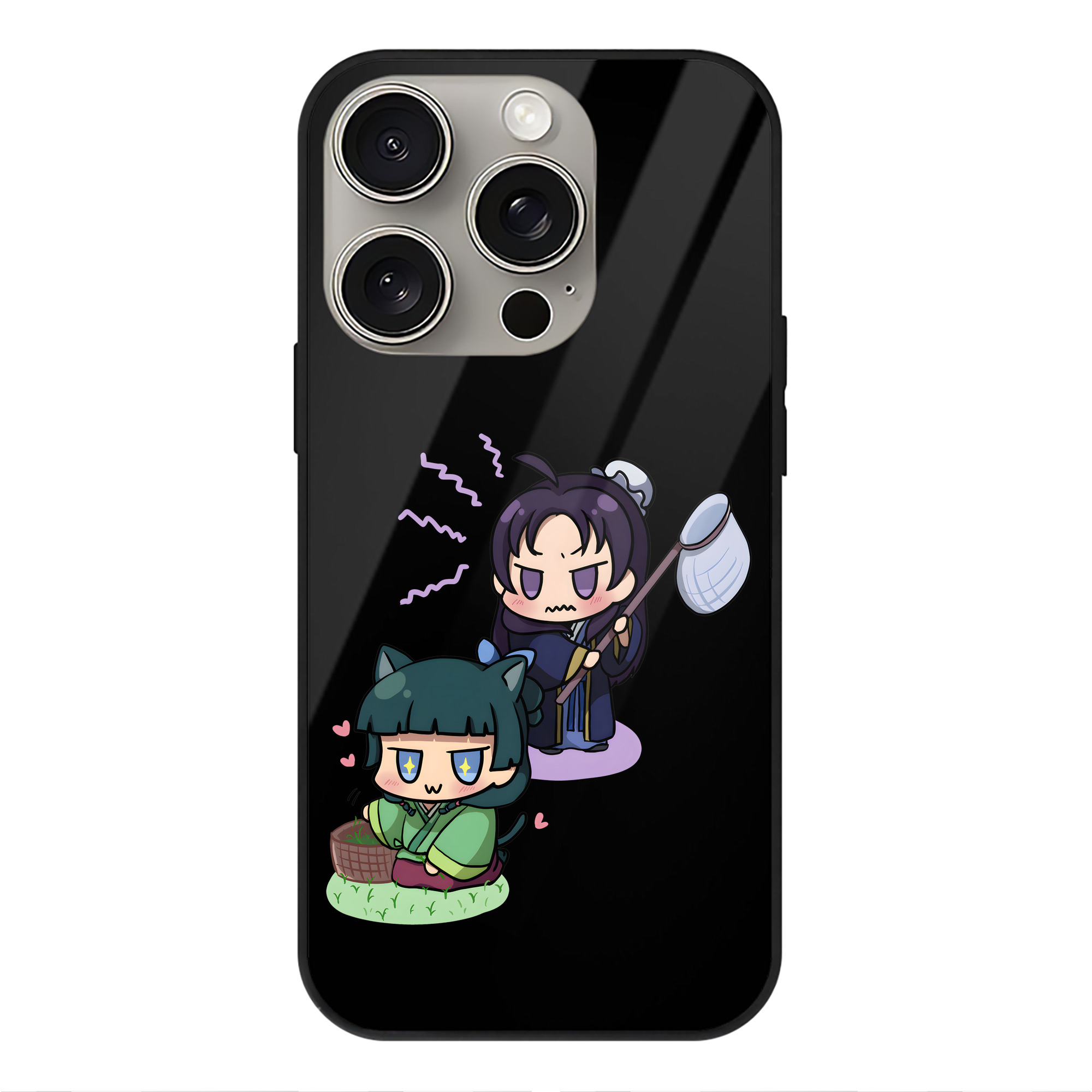 薬屋のひとりごと The Apothecary Diaries 【iPhone15Pro対応】スマホケース 耐衝撃＆黄変防止 背面ガラス