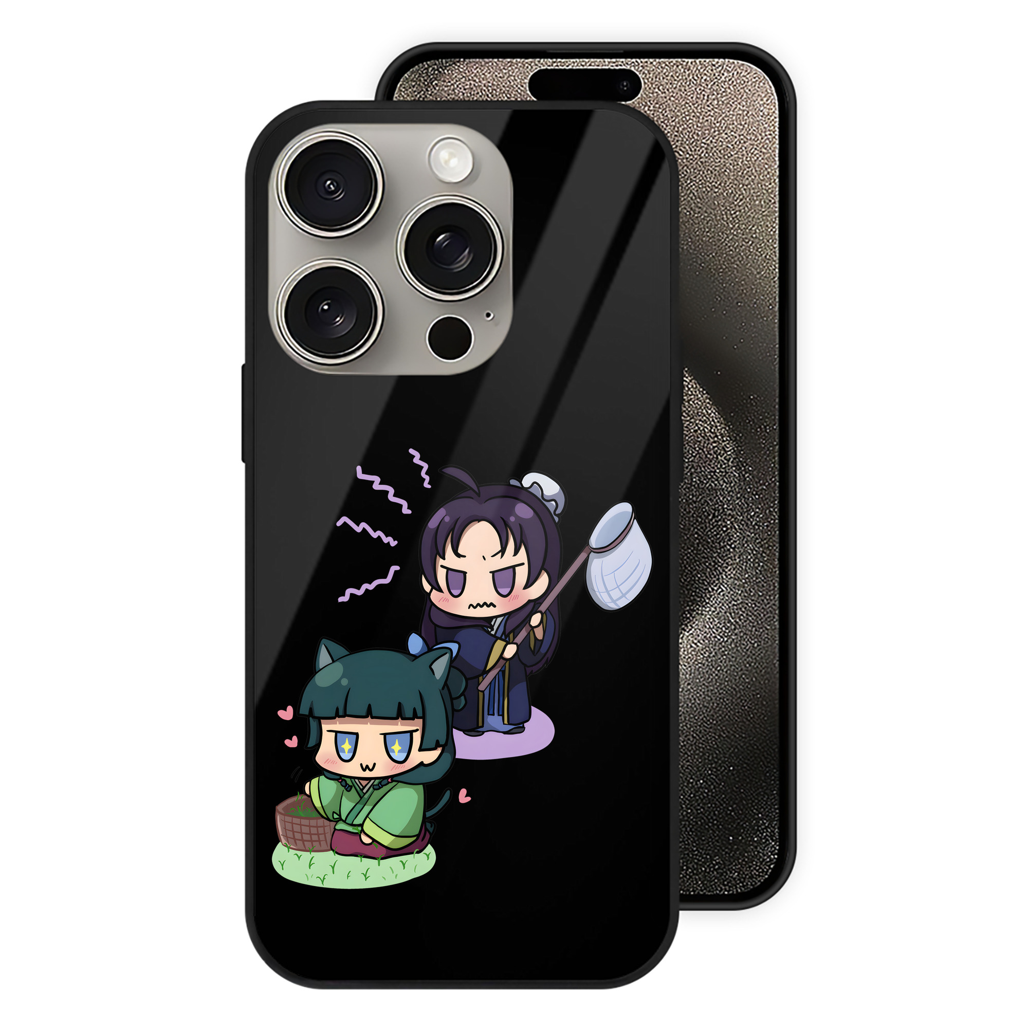 薬屋のひとりごと The Apothecary Diaries 【iPhone15Pro対応】スマホケース 耐衝撃＆黄変防止 背面ガラス