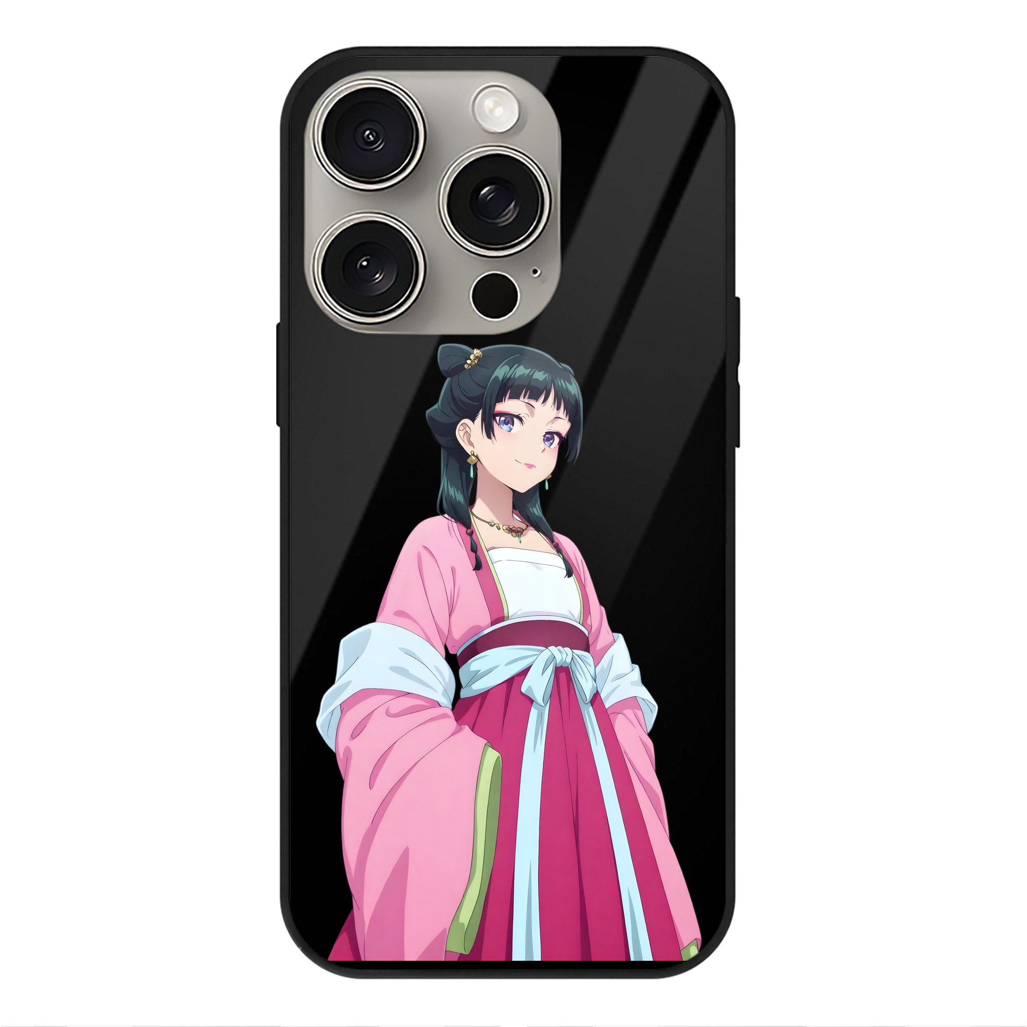 薬屋のひとりごと The Apothecary Diaries 【iPhone15Pro対応】スマホケース 耐衝撃＆黄変防止 背面ガラス