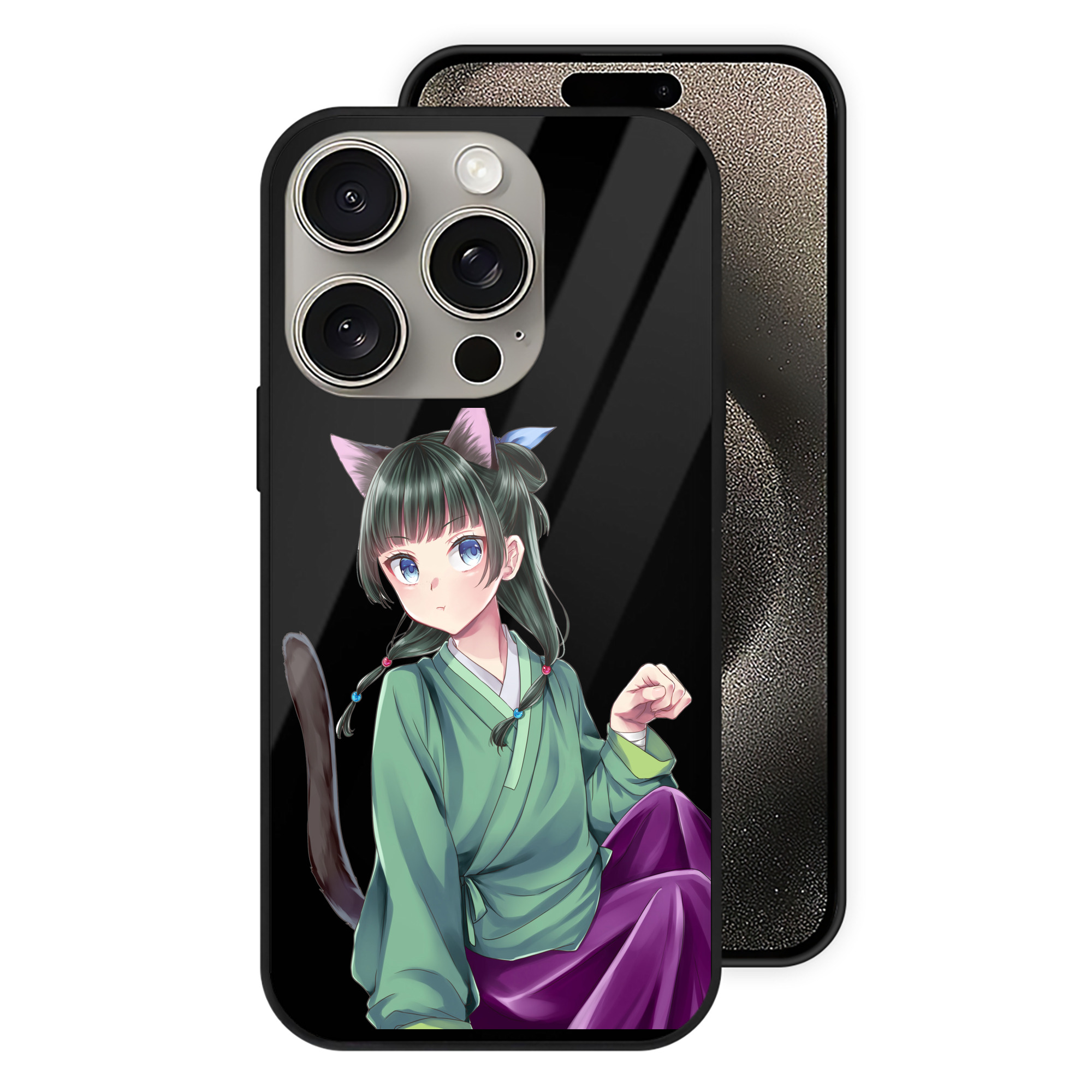 薬屋のひとりごと The Apothecary Diaries 【iPhone15Pro対応】スマホケース 耐衝撃＆黄変防止 背面ガラス