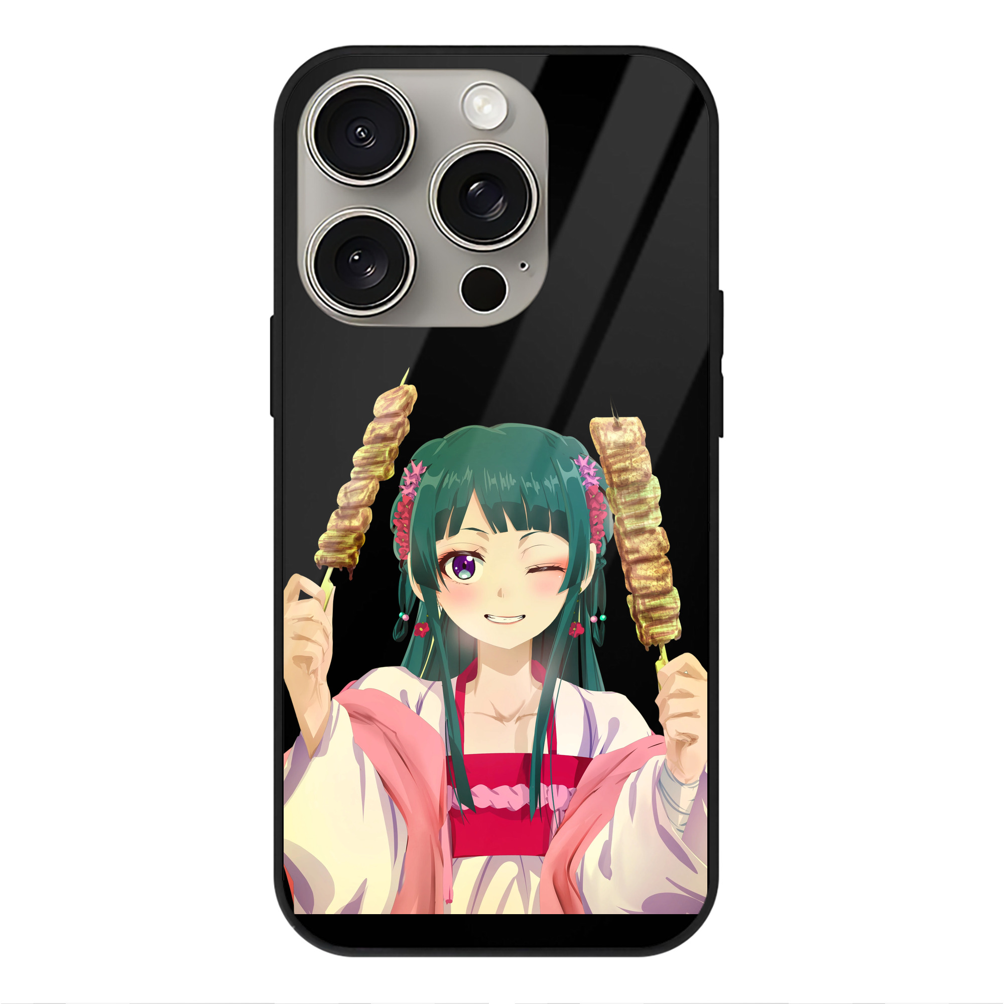 薬屋のひとりごと The Apothecary Diaries 【iPhone15Pro対応】スマホケース 耐衝撃＆黄変防止 背面ガラス