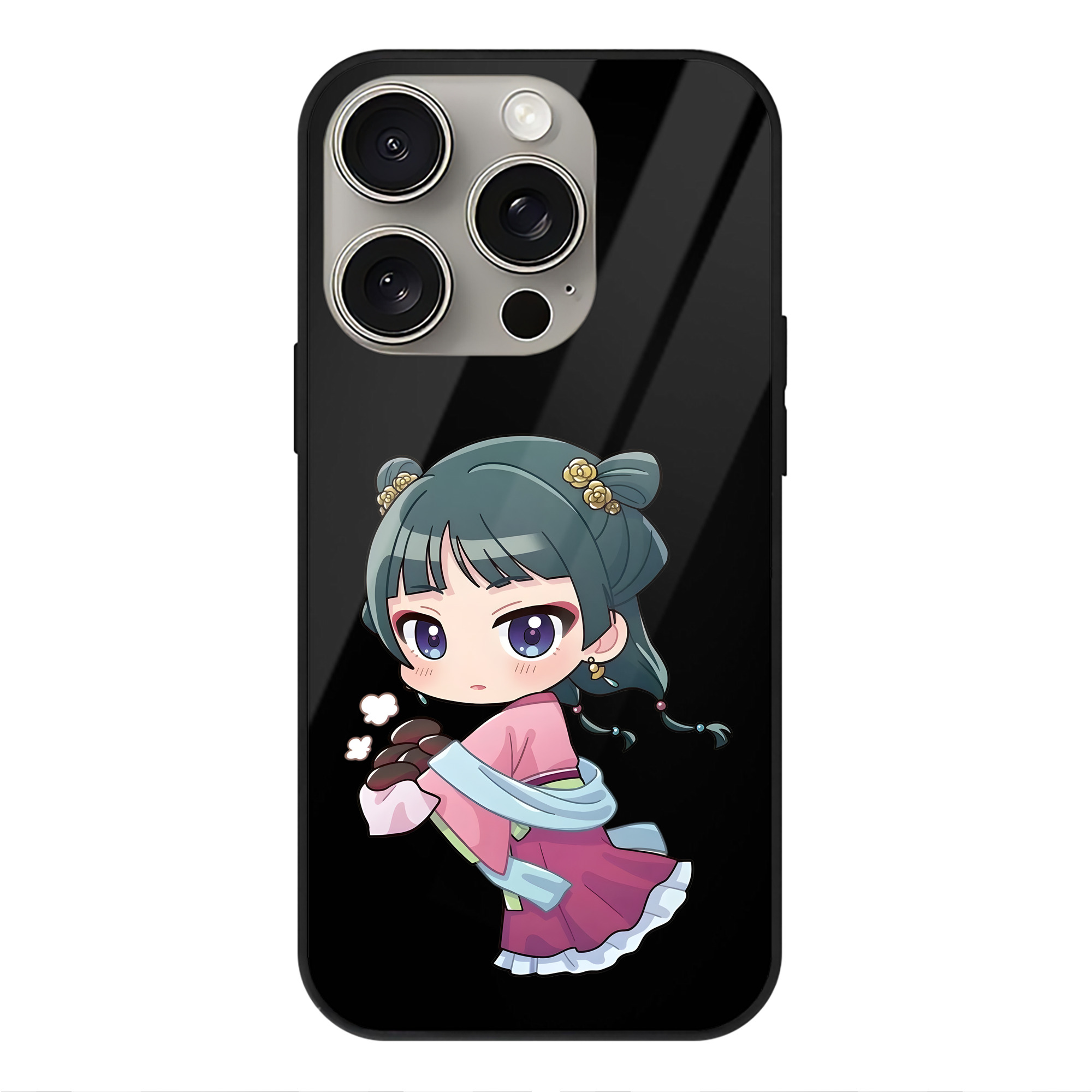 薬屋のひとりごと The Apothecary Diaries 【iPhone15Pro対応】スマホケース 耐衝撃＆黄変防止 背面ガラス