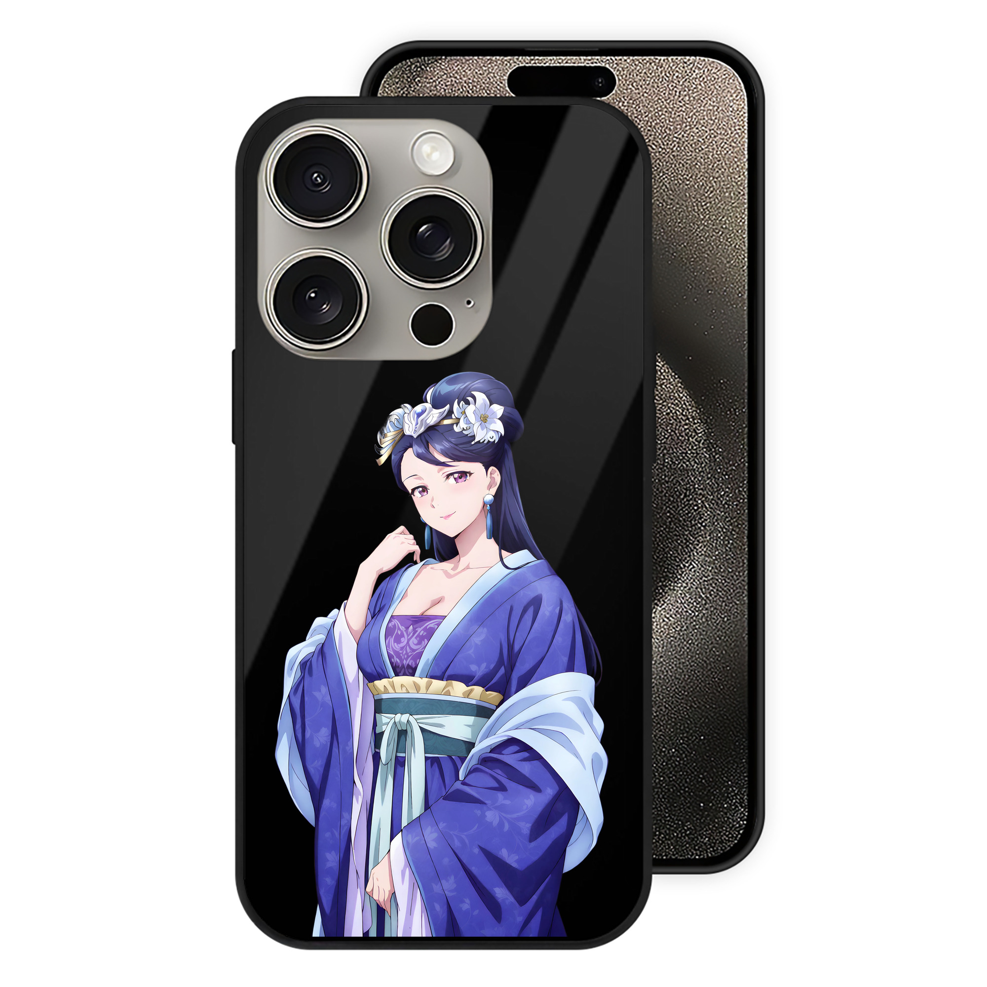 薬屋のひとりごと The Apothecary Diaries 【iPhone15Pro対応】スマホケース 耐衝撃＆黄変防止 背面ガラス
