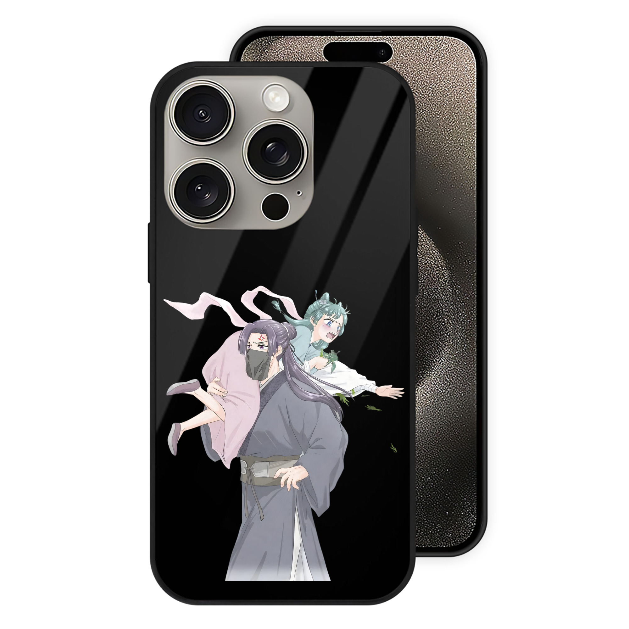 薬屋のひとりごと The Apothecary Diaries 【iPhone15Pro対応】スマホケース 耐衝撃＆黄変防止 背面ガラス