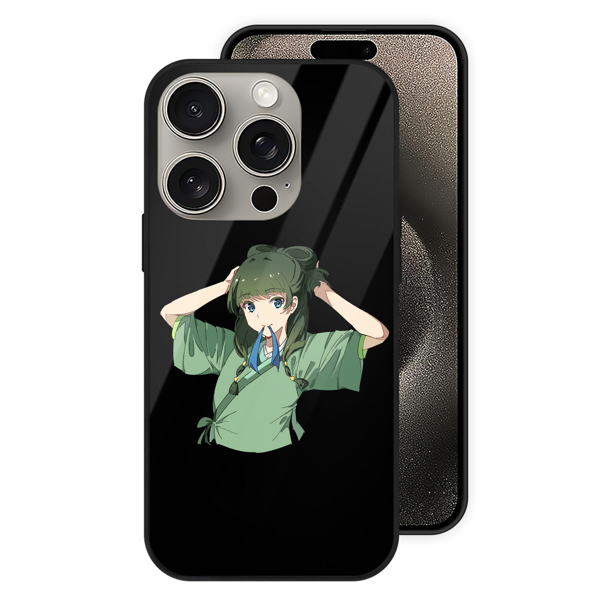 （画像用） 薬屋のひとりごと The Apothecary Diaries 【iPhone15Pro対応】スマホケース 耐衝撃＆黄変防止 背面ガラス