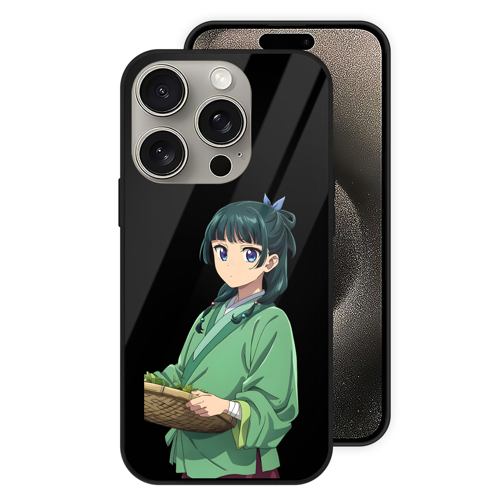 薬屋のひとりごと The Apothecary Diaries 【iPhone15Pro対応】スマホケース 耐衝撃＆黄変防止 背面ガラス