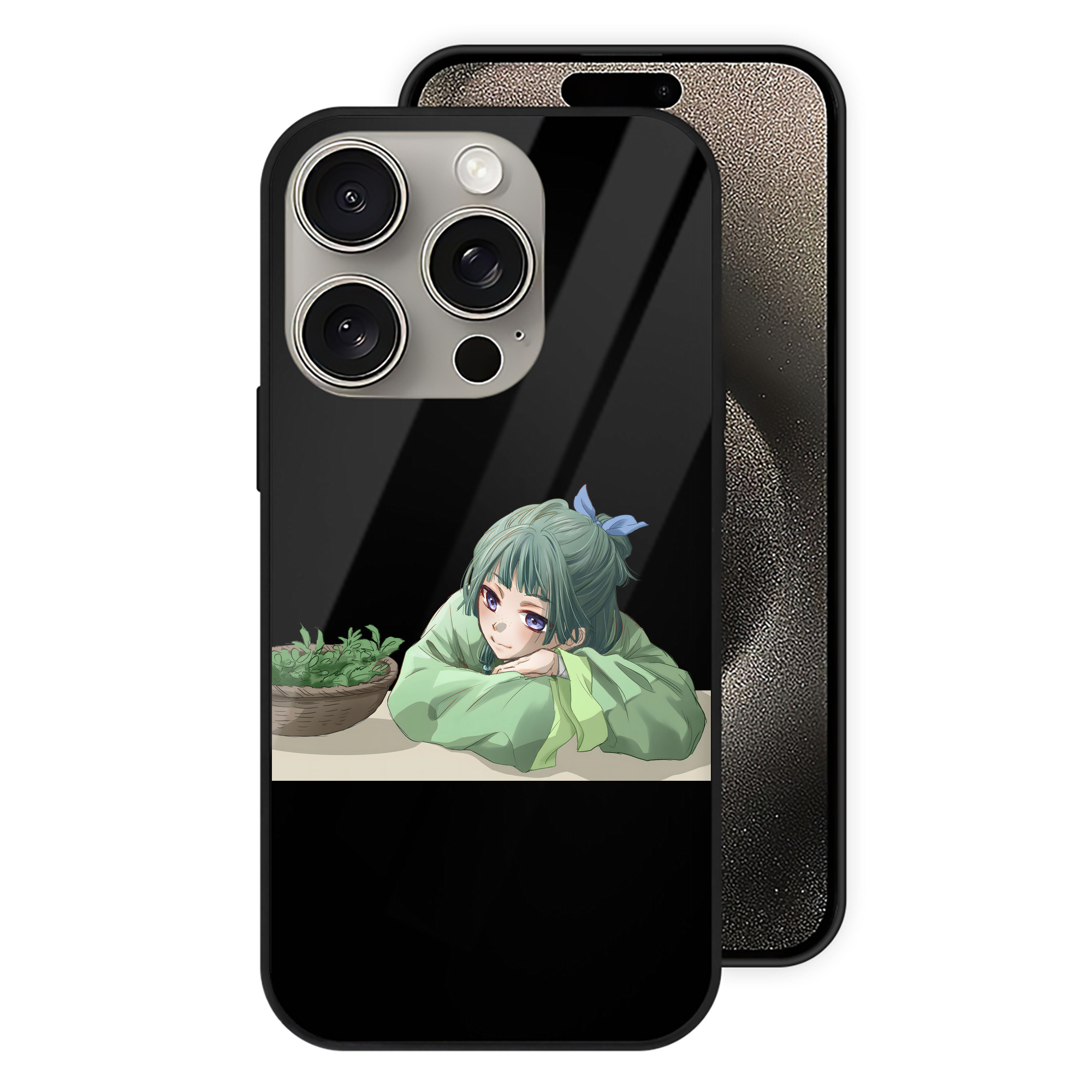 薬屋のひとりごと The Apothecary Diaries 【iPhone15Pro対応】スマホケース 耐衝撃＆黄変防止 背面ガラス