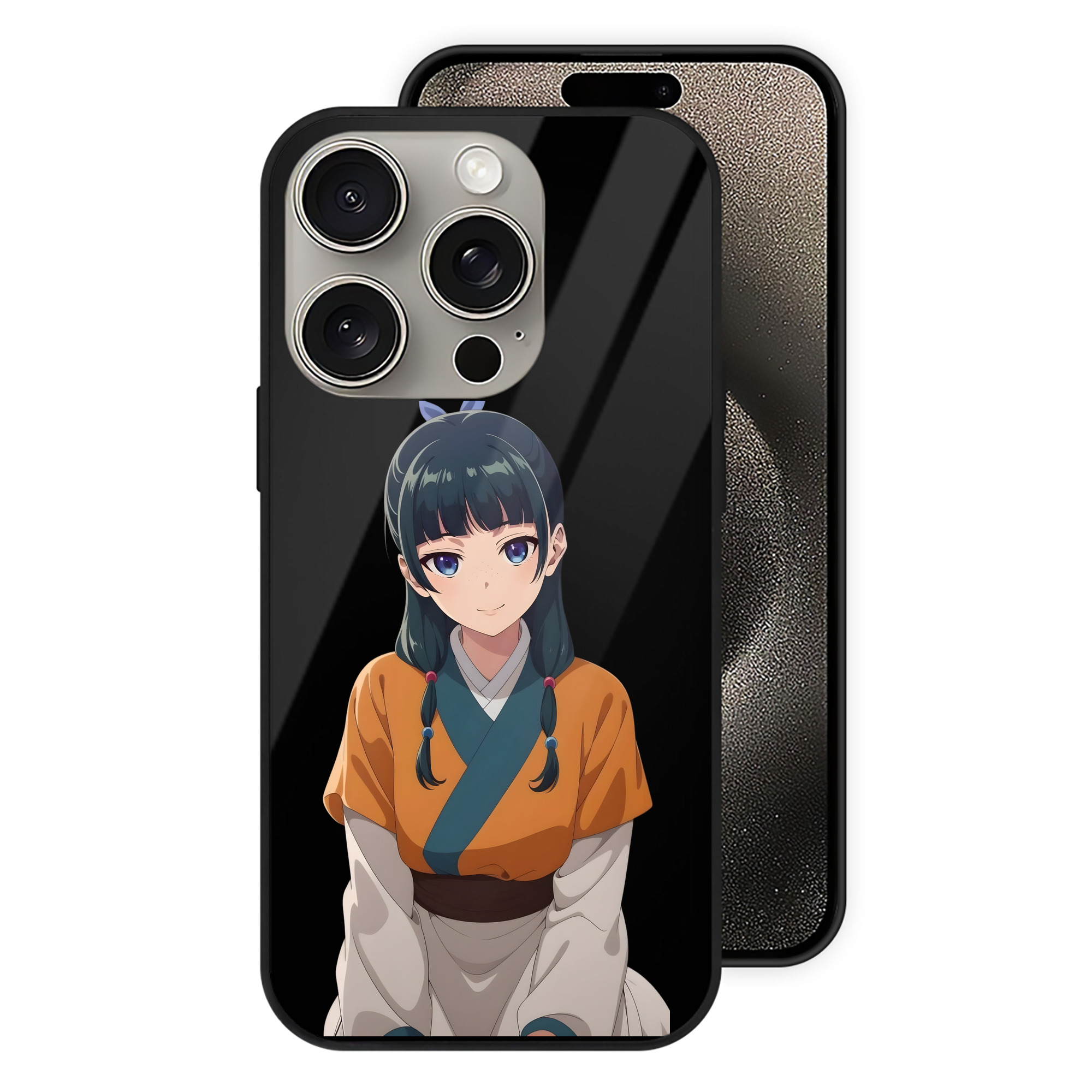薬屋のひとりごと The Apothecary Diaries 【iPhone15Pro対応】スマホケース 耐衝撃＆黄変防止 背面ガラス