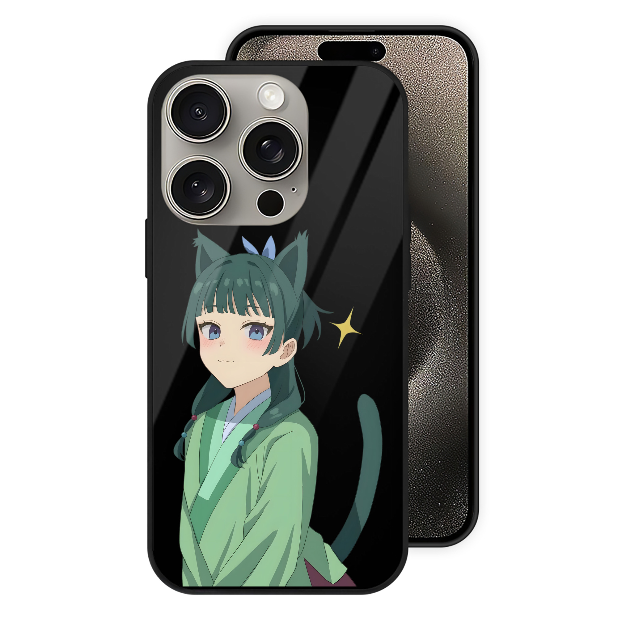 薬屋のひとりごと The Apothecary Diaries 【iPhone15Pro対応】スマホケース 耐衝撃＆黄変防止 背面ガラス