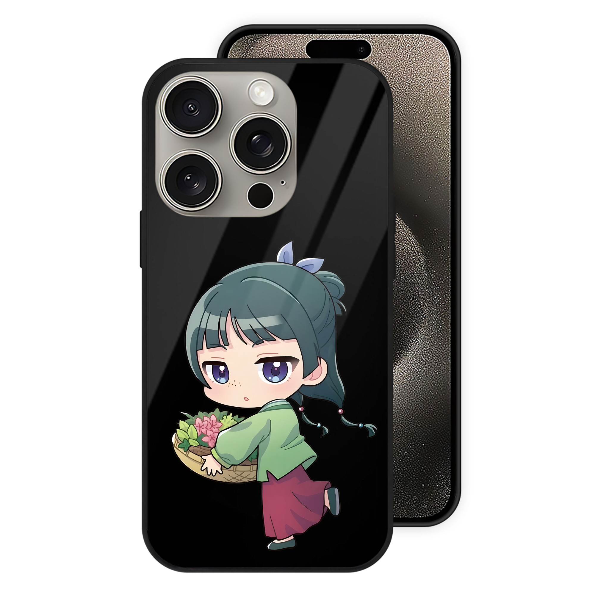 （画像用） 薬屋のひとりごと The Apothecary Diaries 【iPhone15Pro対応】スマホケース 耐衝撃＆黄変防止 背面ガラス