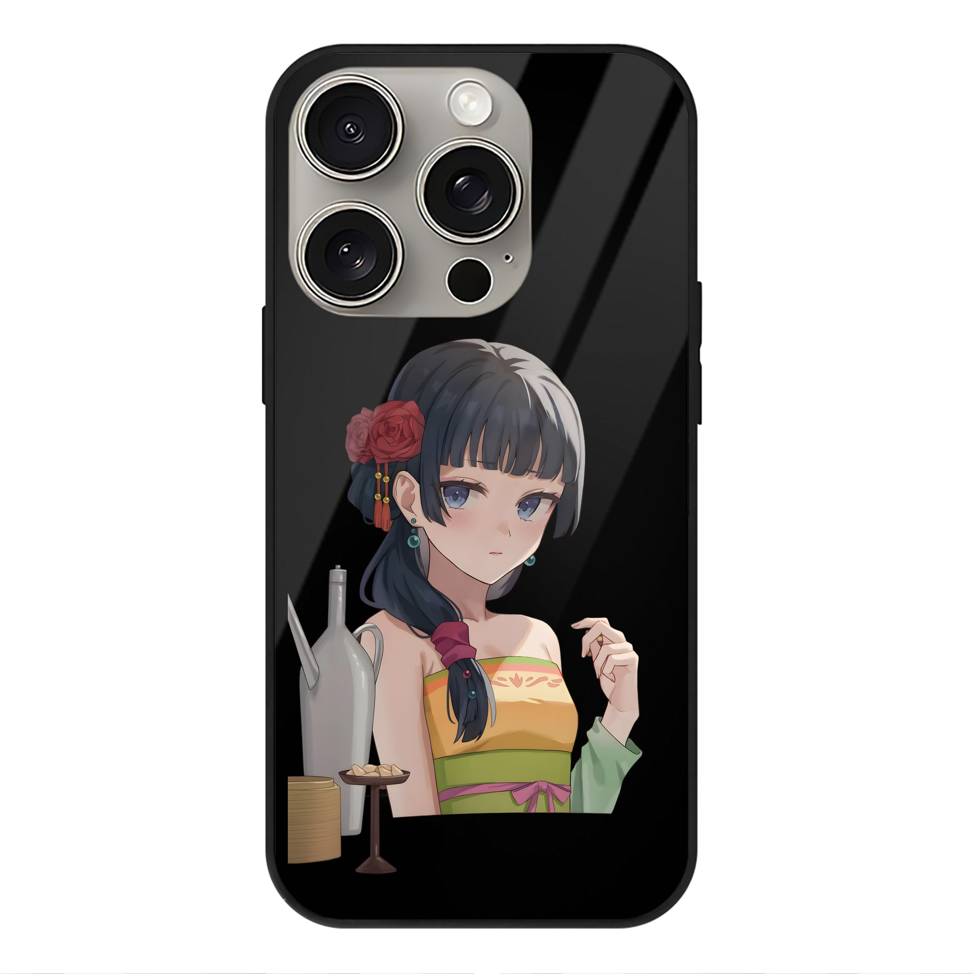 薬屋のひとりごと The Apothecary Diaries 【iPhone15Pro対応】スマホケース 耐衝撃＆黄変防止 背面ガラス