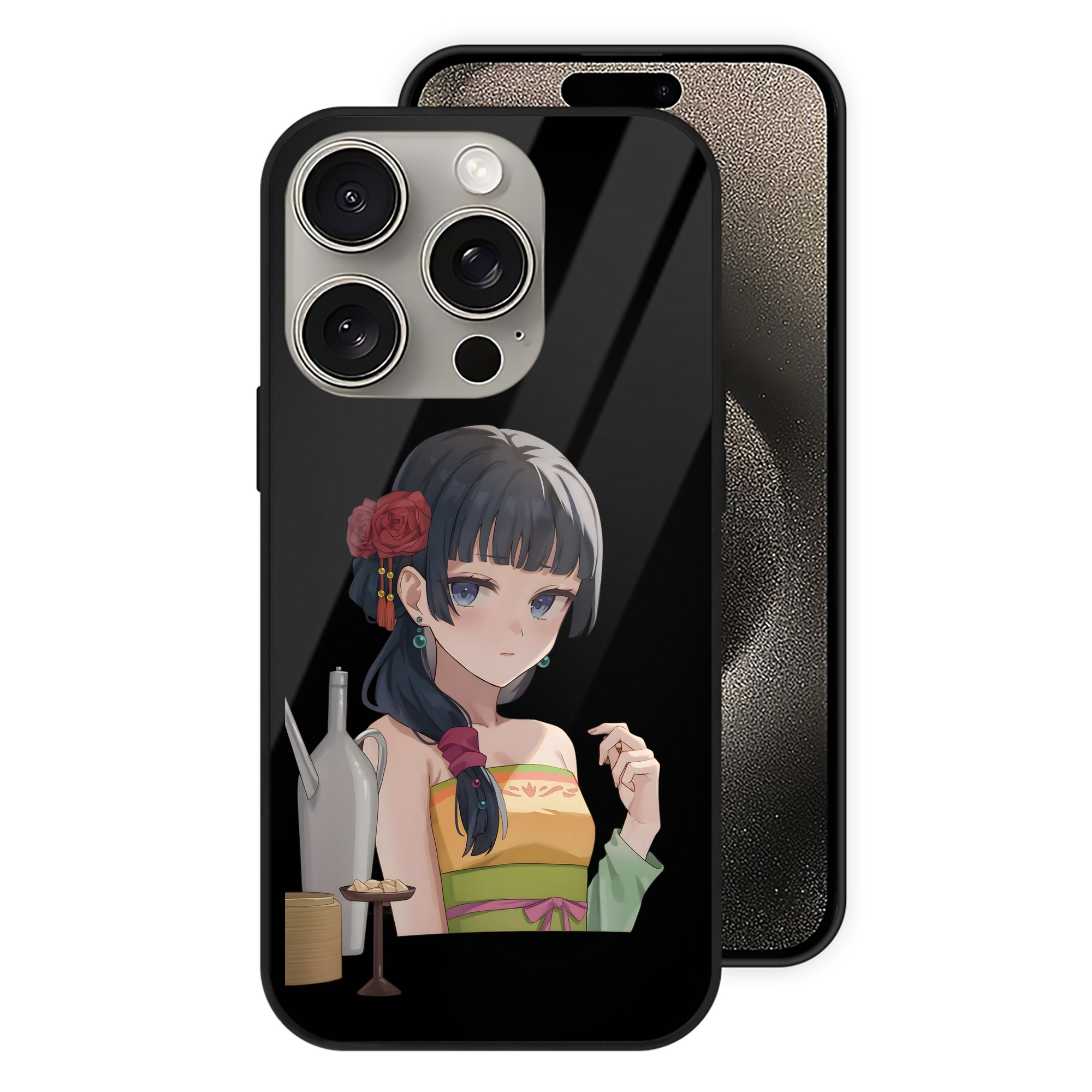 薬屋のひとりごと The Apothecary Diaries 【iPhone15Pro対応】スマホケース 耐衝撃＆黄変防止 背面ガラス