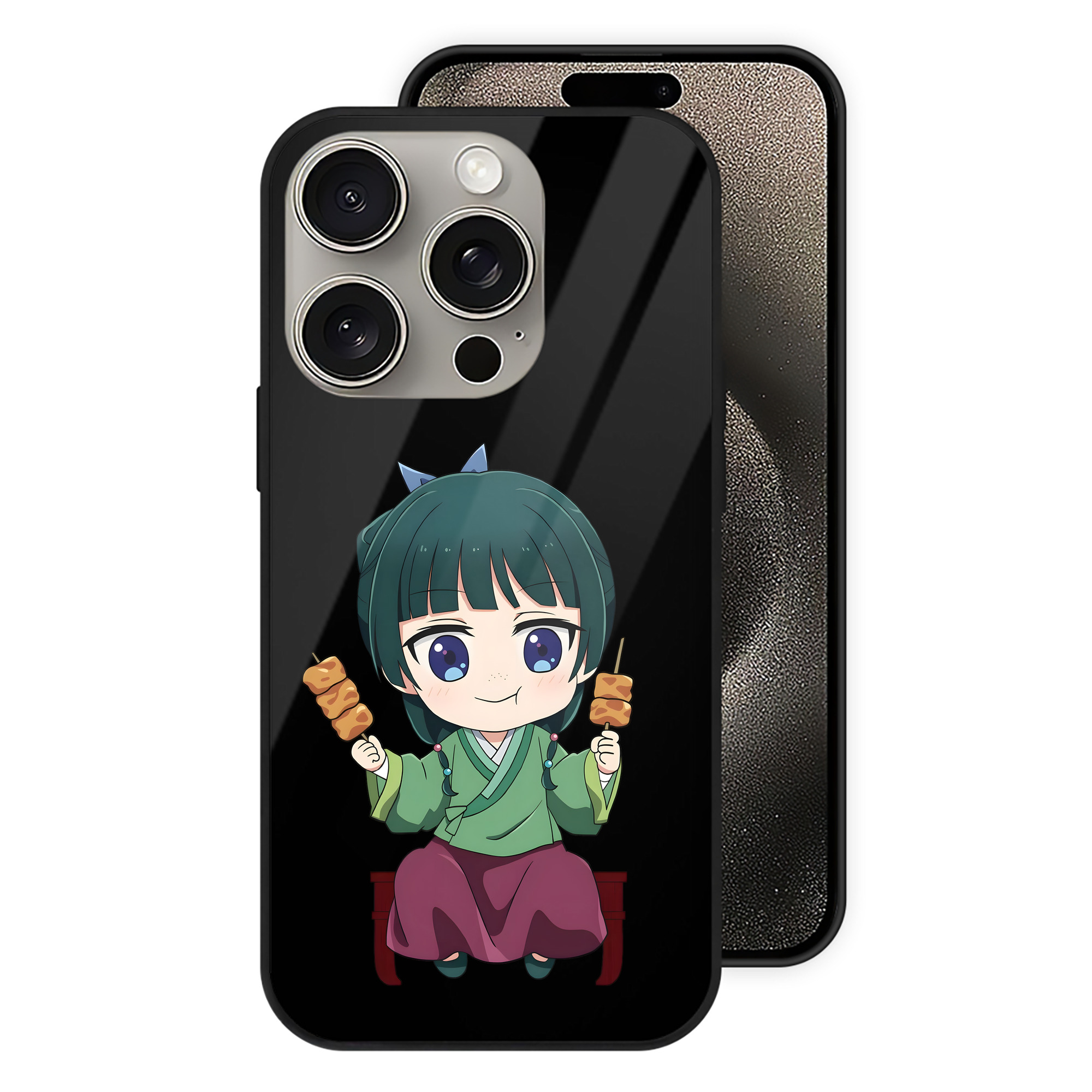 薬屋のひとりごと The Apothecary Diaries 【iPhone15Pro対応】スマホケース 耐衝撃＆黄変防止 背面ガラス