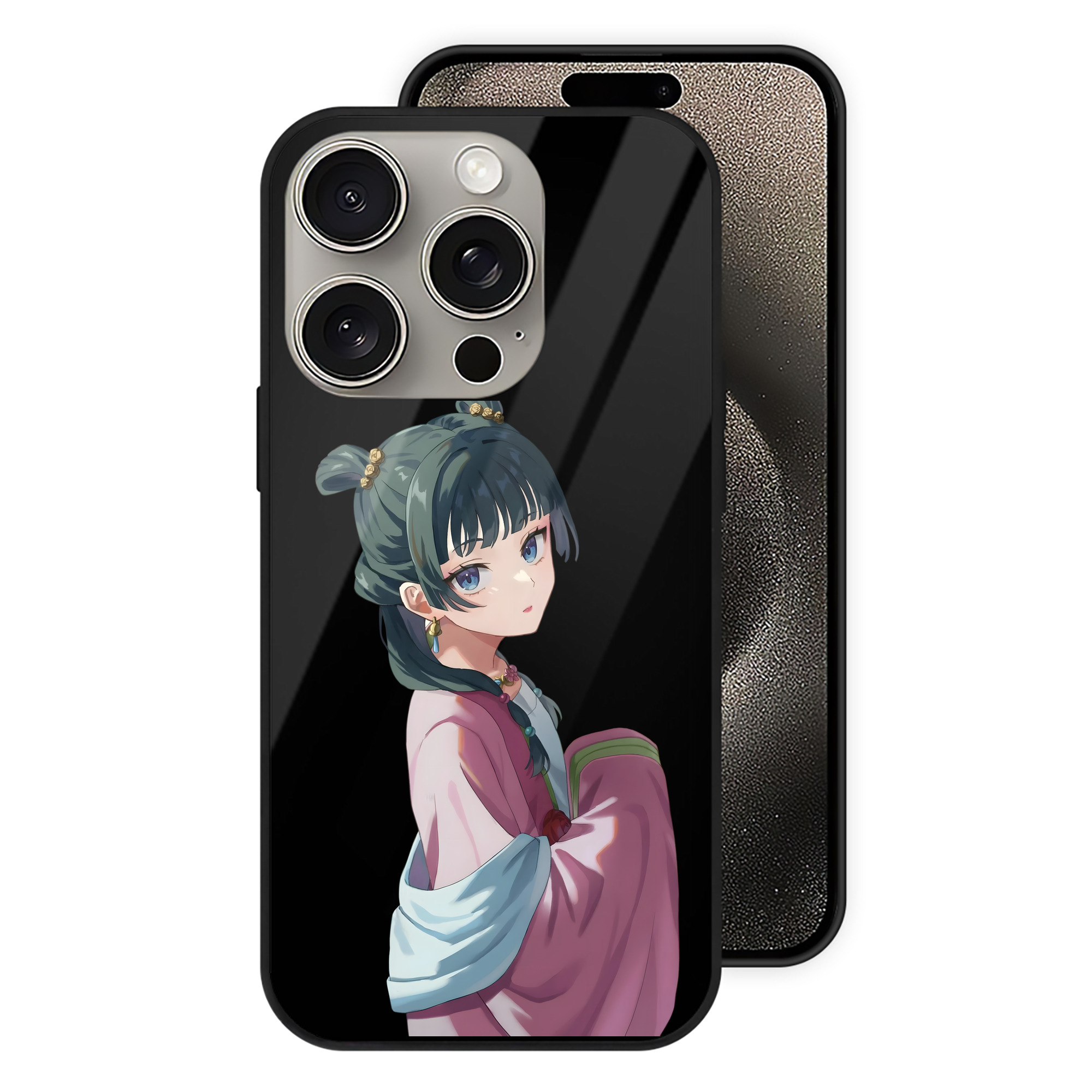 薬屋のひとりごと The Apothecary Diaries 【iPhone15Pro対応】スマホケース 耐衝撃＆黄変防止 背面ガラス