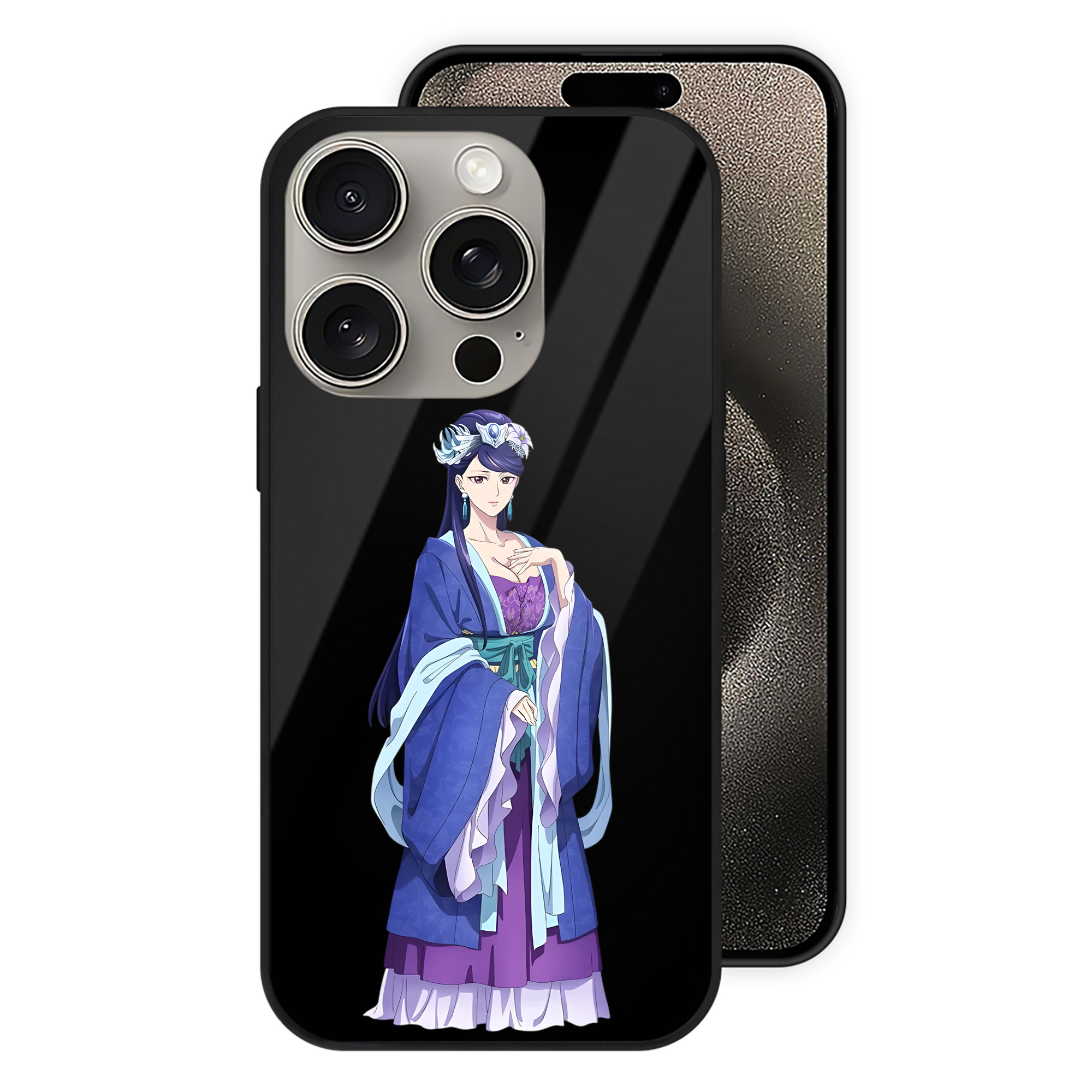 薬屋のひとりごと The Apothecary Diaries 【iPhone15Pro対応】スマホケース 耐衝撃＆黄変防止 背面ガラス