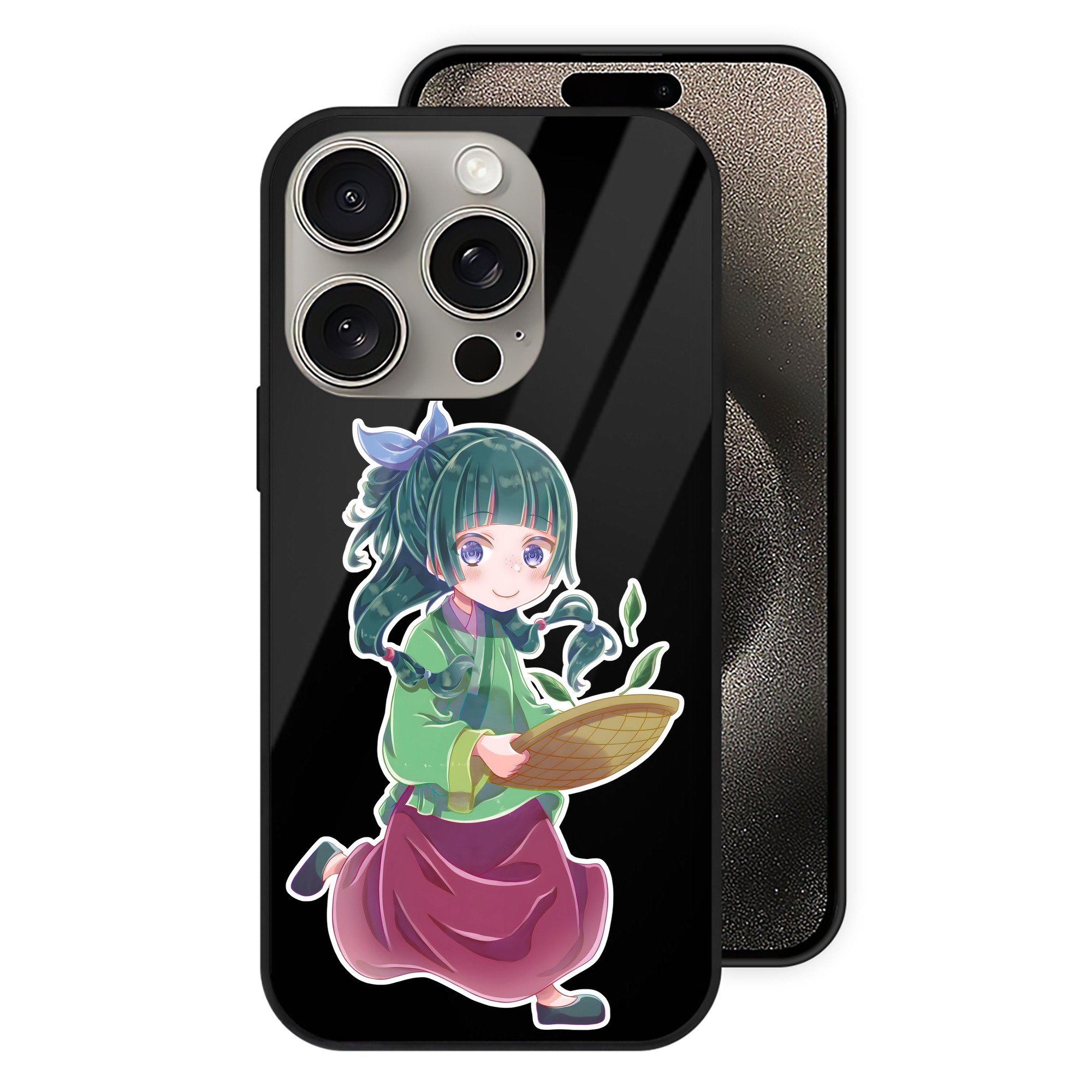 薬屋のひとりごと The Apothecary Diaries 【iPhone15Pro対応】スマホケース 耐衝撃＆黄変防止 背面ガラス