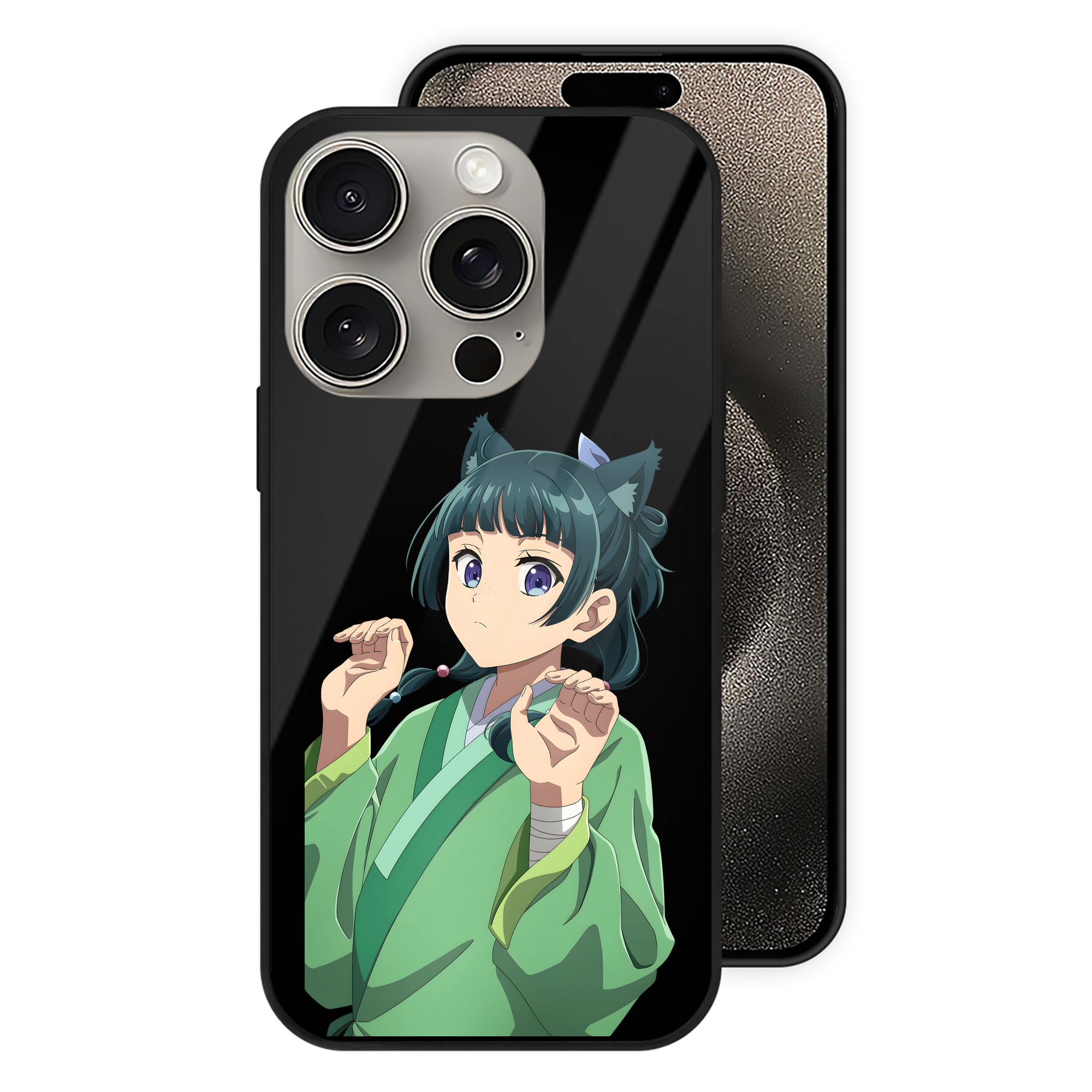 薬屋のひとりごと The Apothecary Diaries 【iPhone15Pro対応】スマホケース 耐衝撃＆黄変防止 背面ガラス