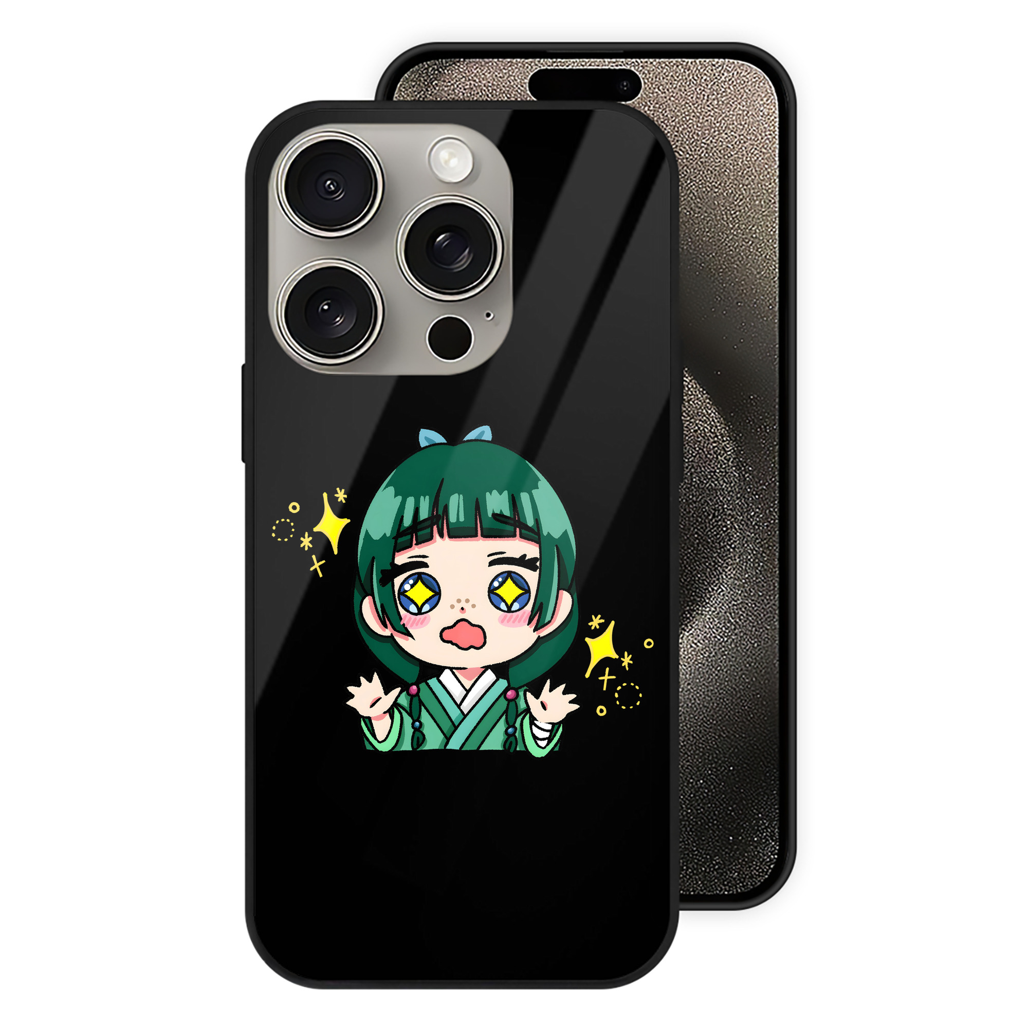 薬屋のひとりごと The Apothecary Diaries 【iPhone15Pro対応】スマホケース 耐衝撃＆黄変防止 背面ガラス