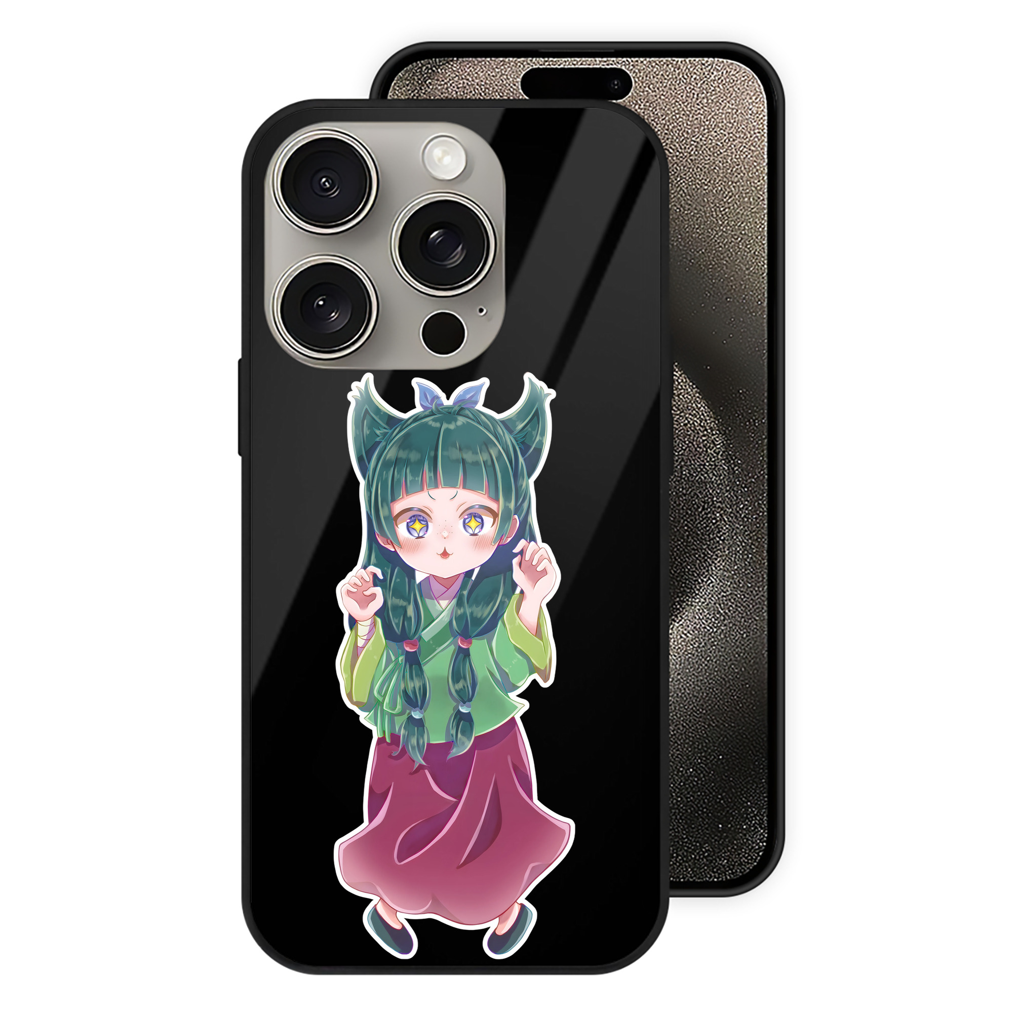薬屋のひとりごと The Apothecary Diaries 【iPhone15Pro対応】スマホケース 耐衝撃＆黄変防止 背面ガラス