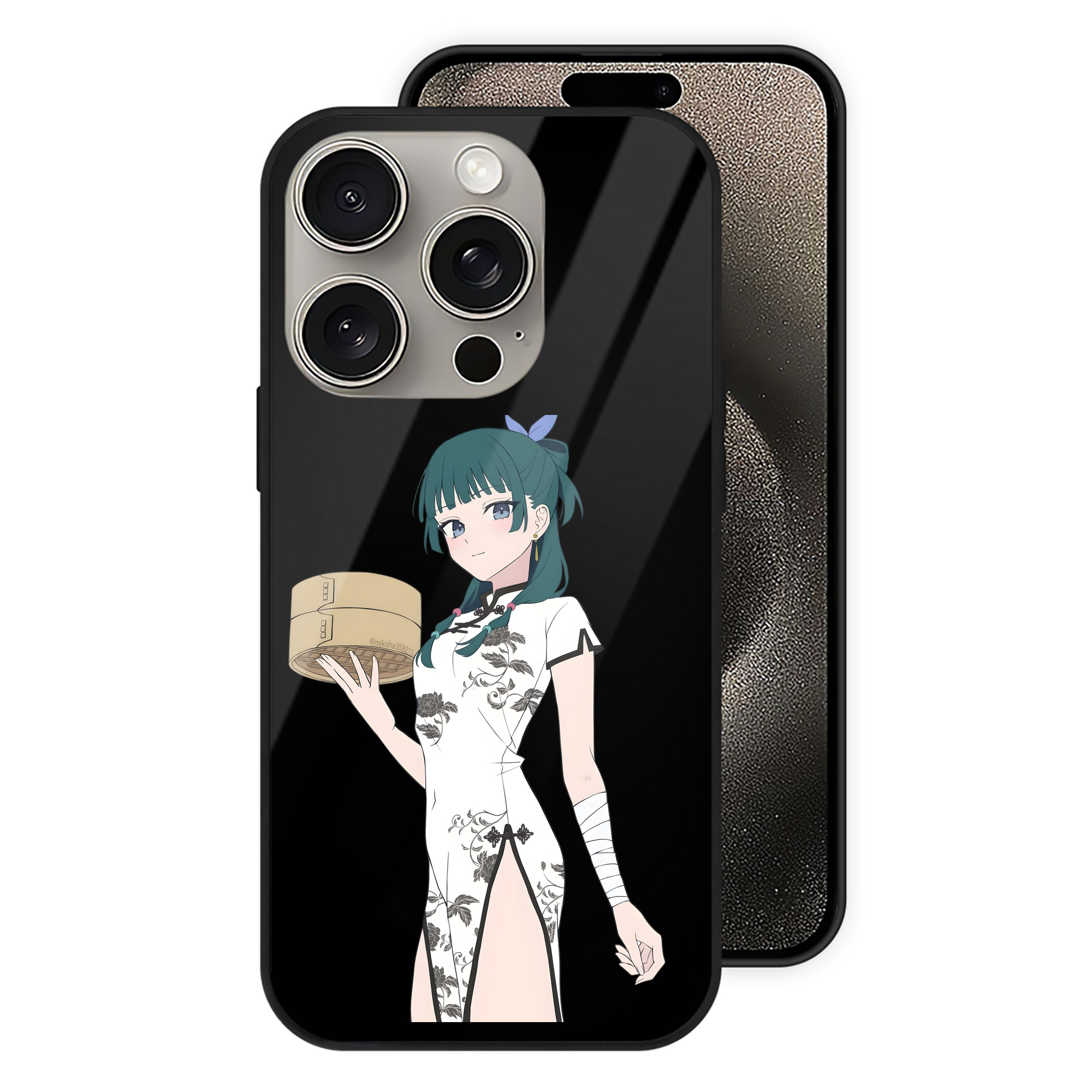 薬屋のひとりごと The Apothecary Diaries 【iPhone15Pro対応】スマホケース 耐衝撃＆黄変防止 背面ガラス